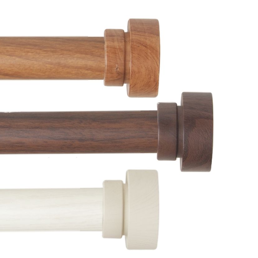 1" Bonnet Faux Wood Curtain Rod