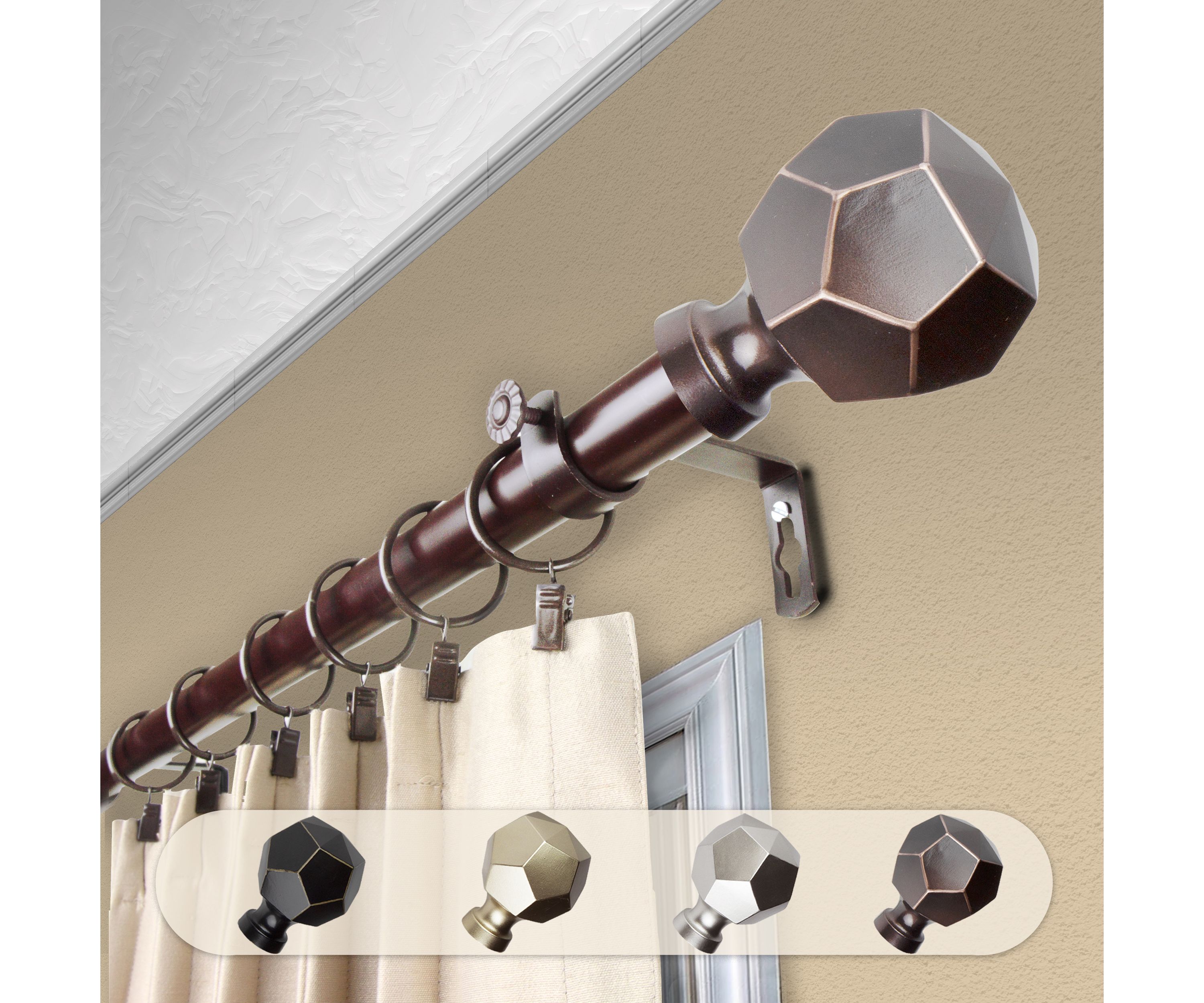 1" Darden Curtain Rod
