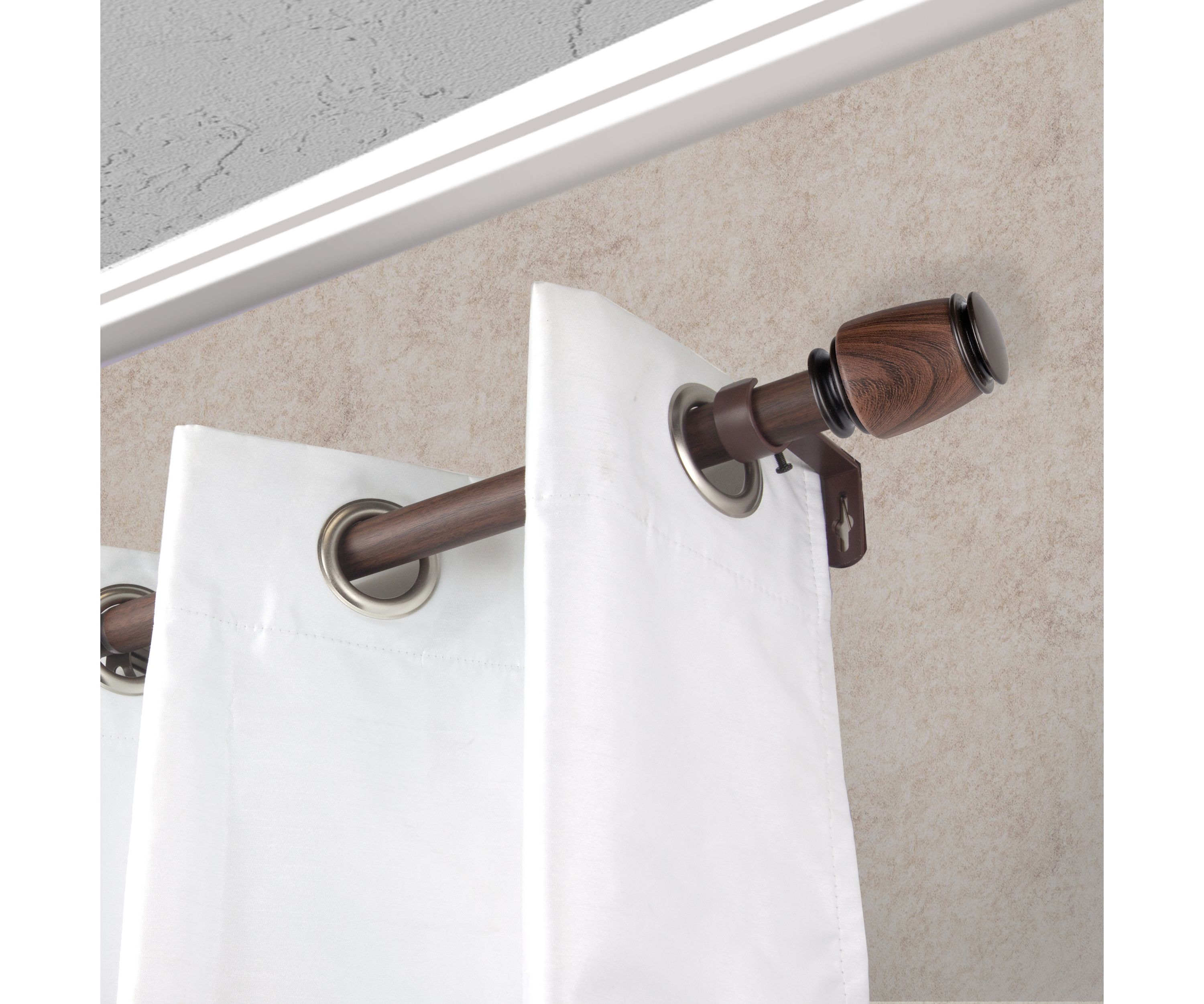 1" Romilda Faux Wood Curtain Rod