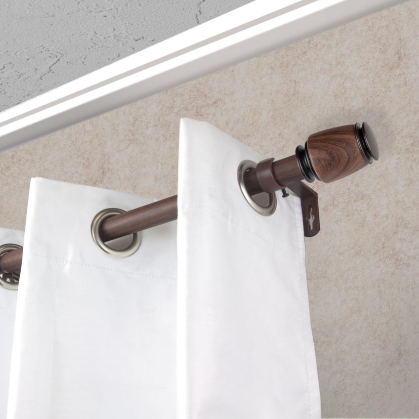 1" Romilda Faux Wood Curtain Rod