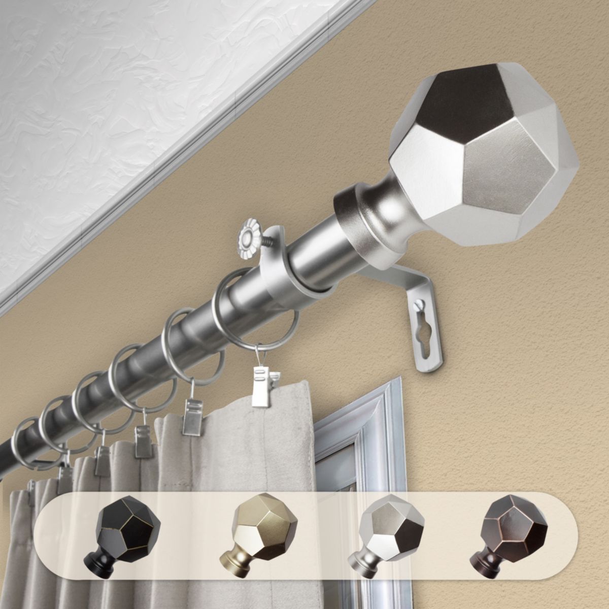 1" Darden Curtain Rod