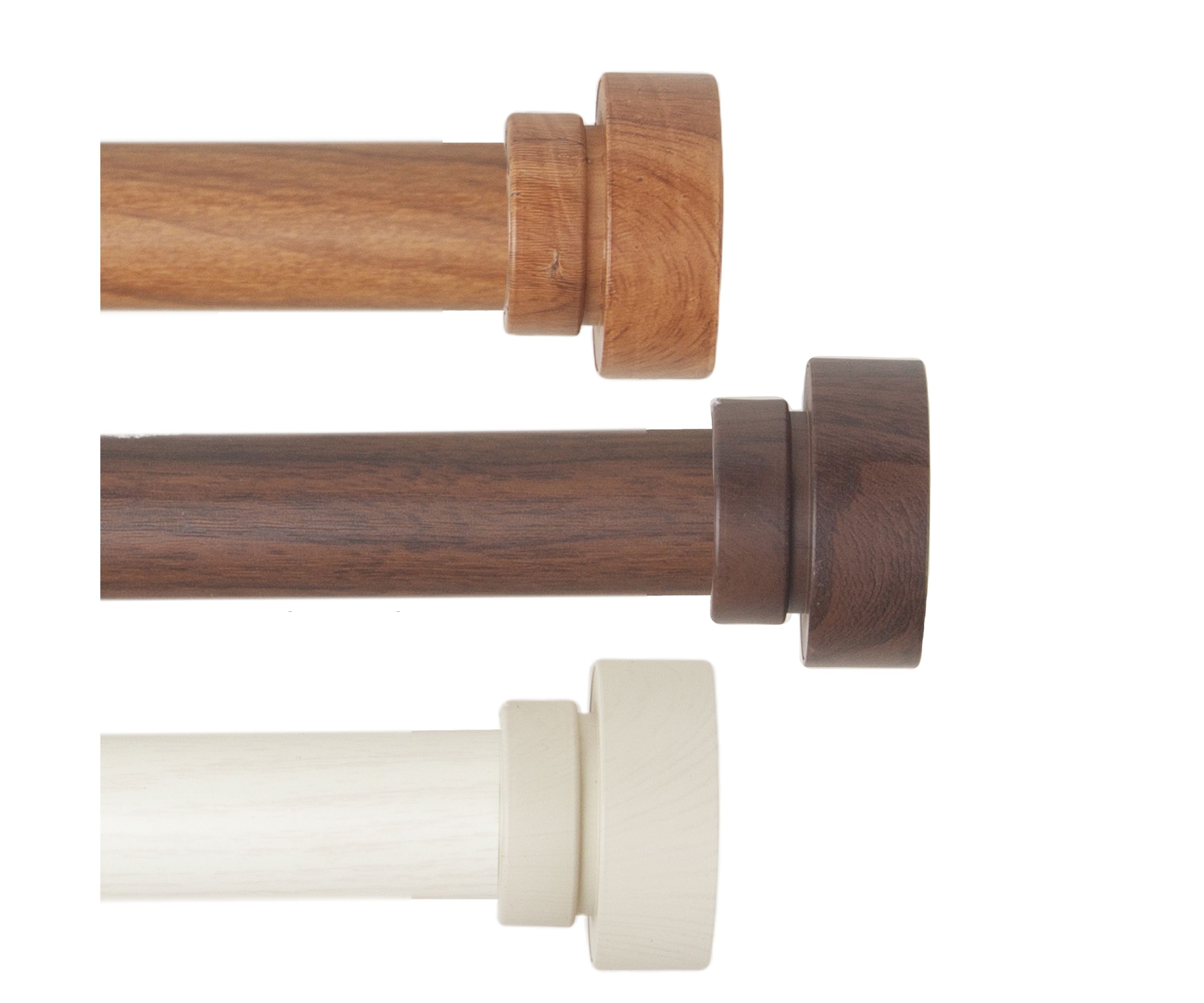 1" Bonnet Faux Wood Curtain Rod