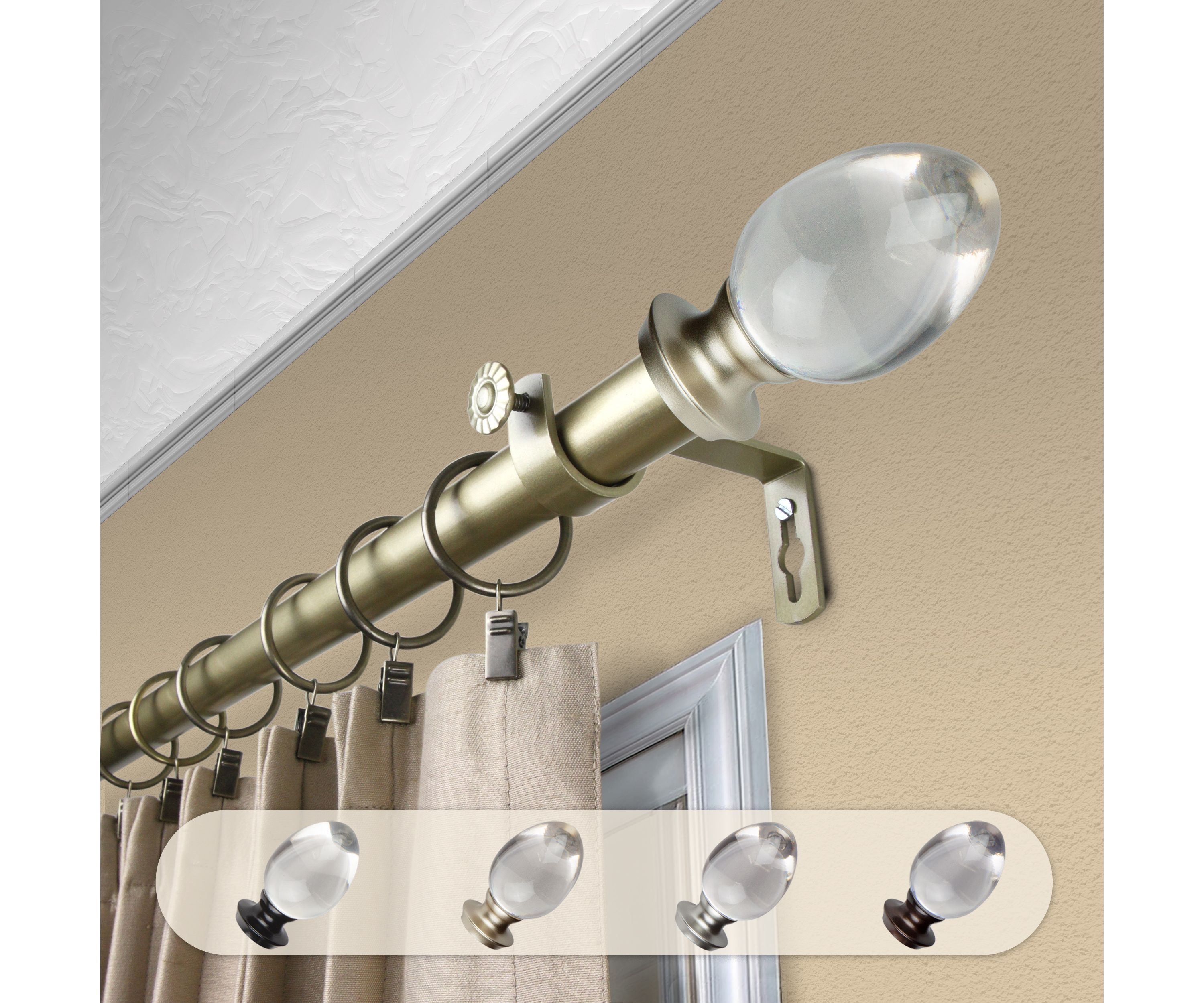 1" Eileen Curtain Rod