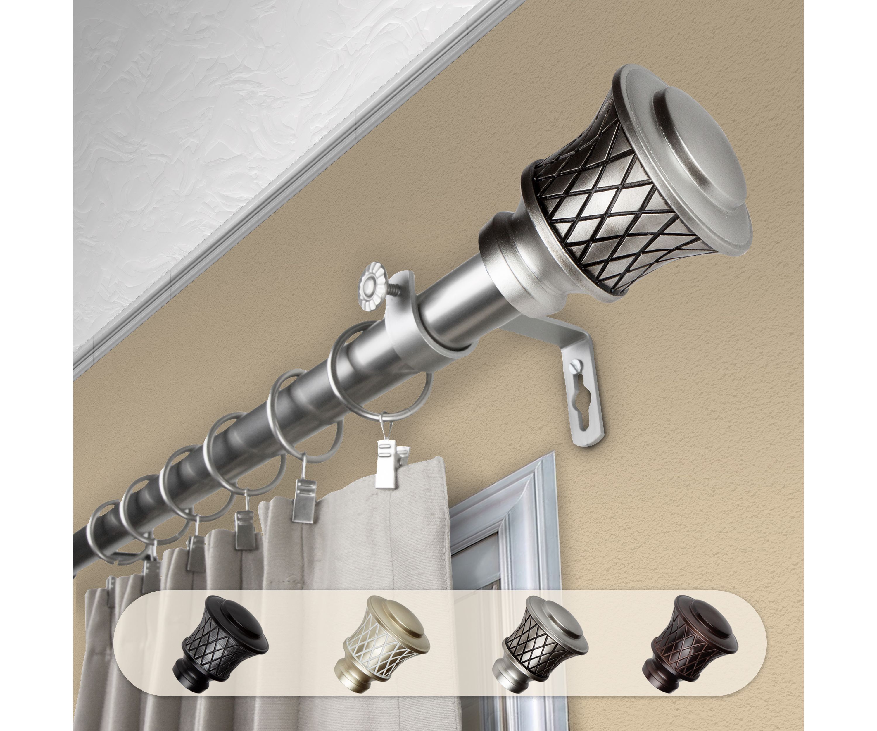 1" Olympia Curtain Rod