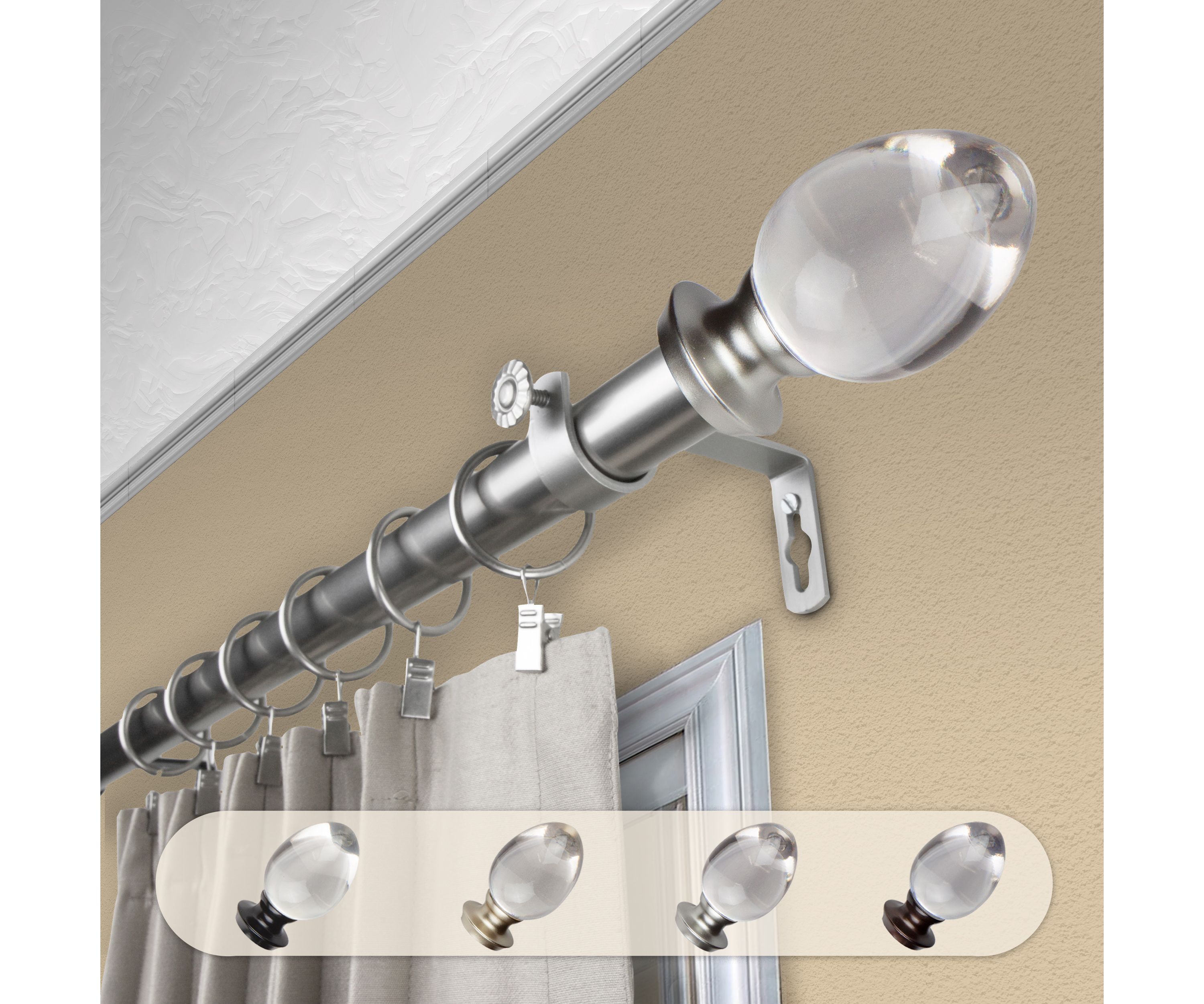 1" Eileen Curtain Rod