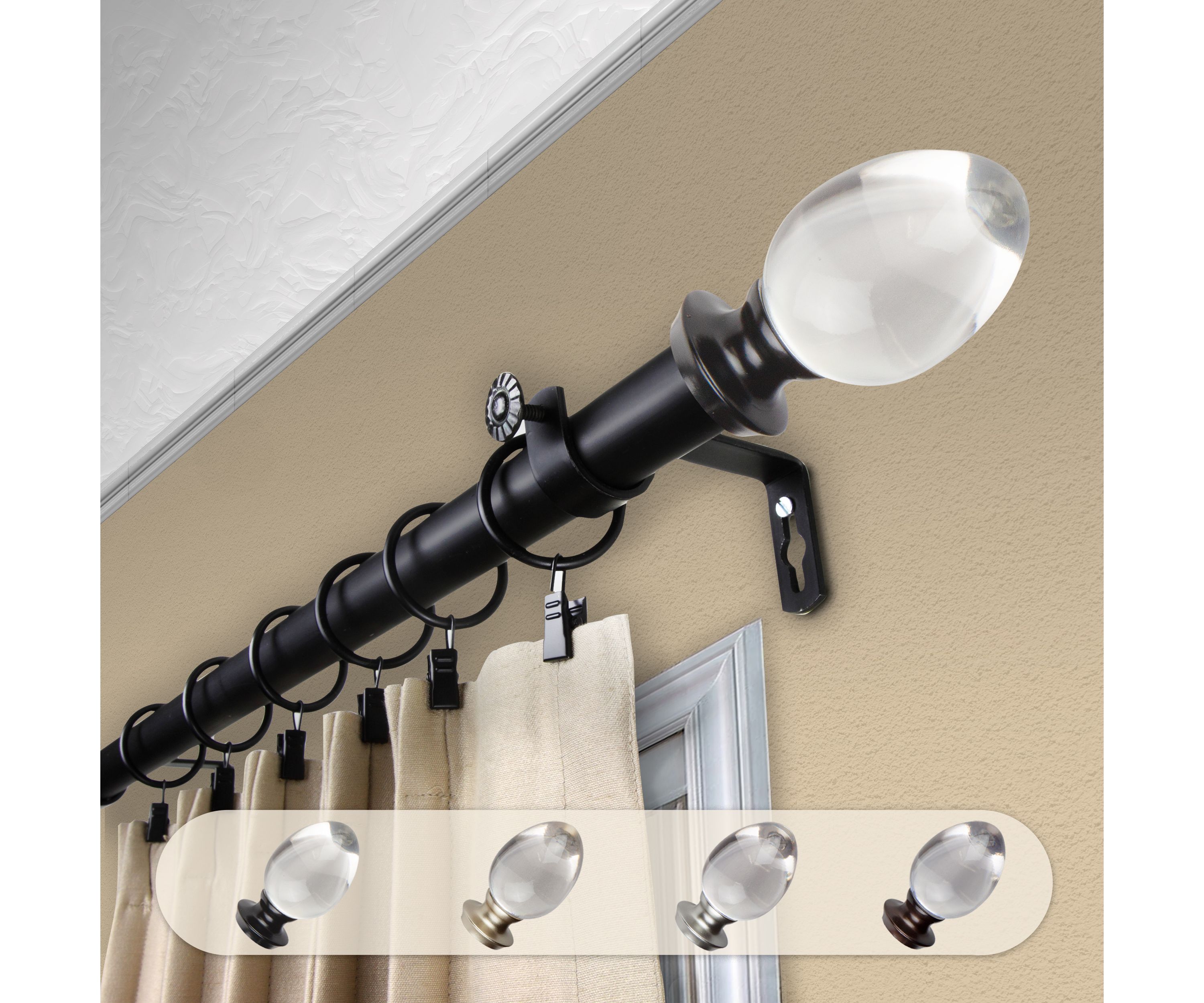 1" Eileen Curtain Rod