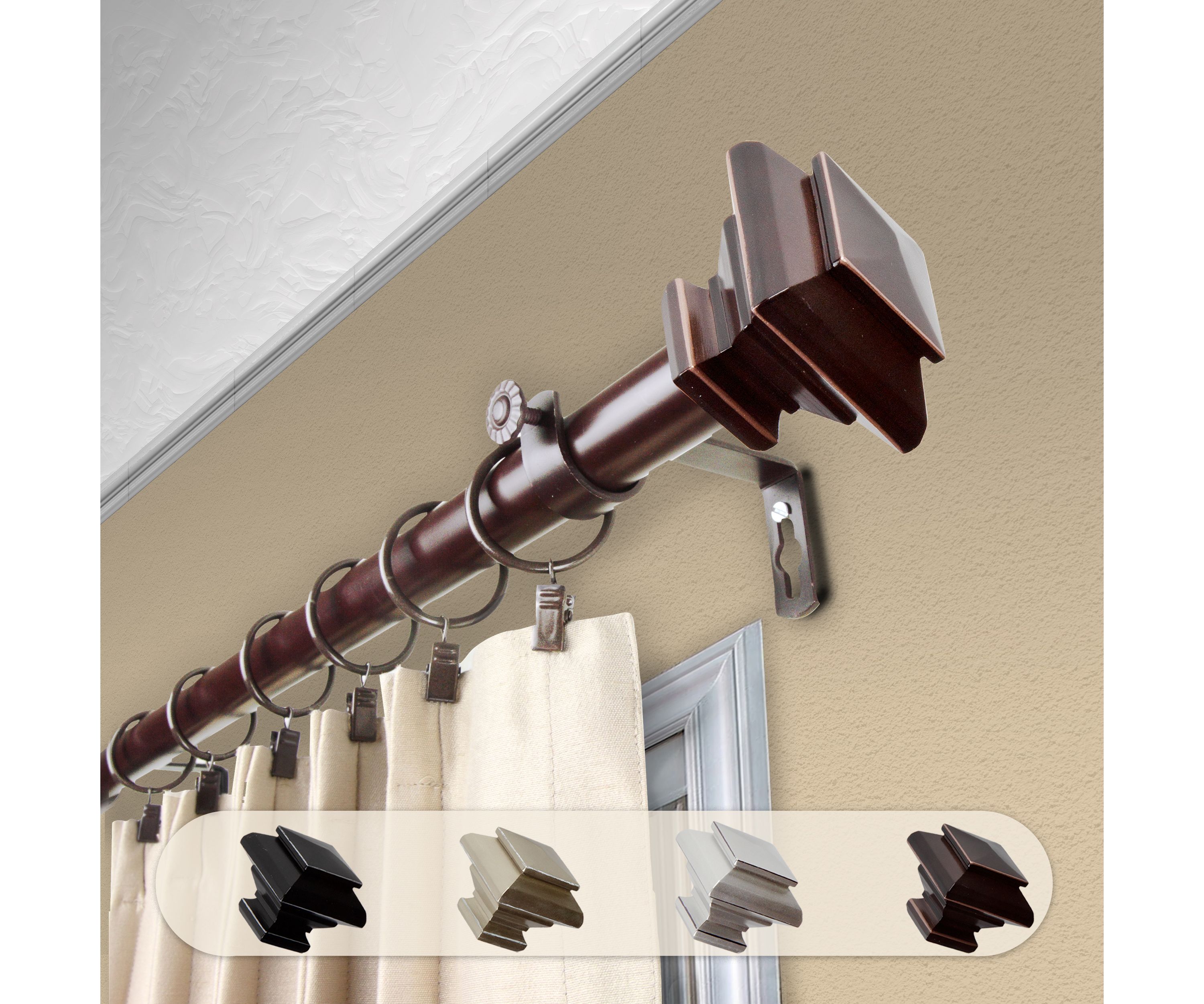 1" Fern Curtain Rod