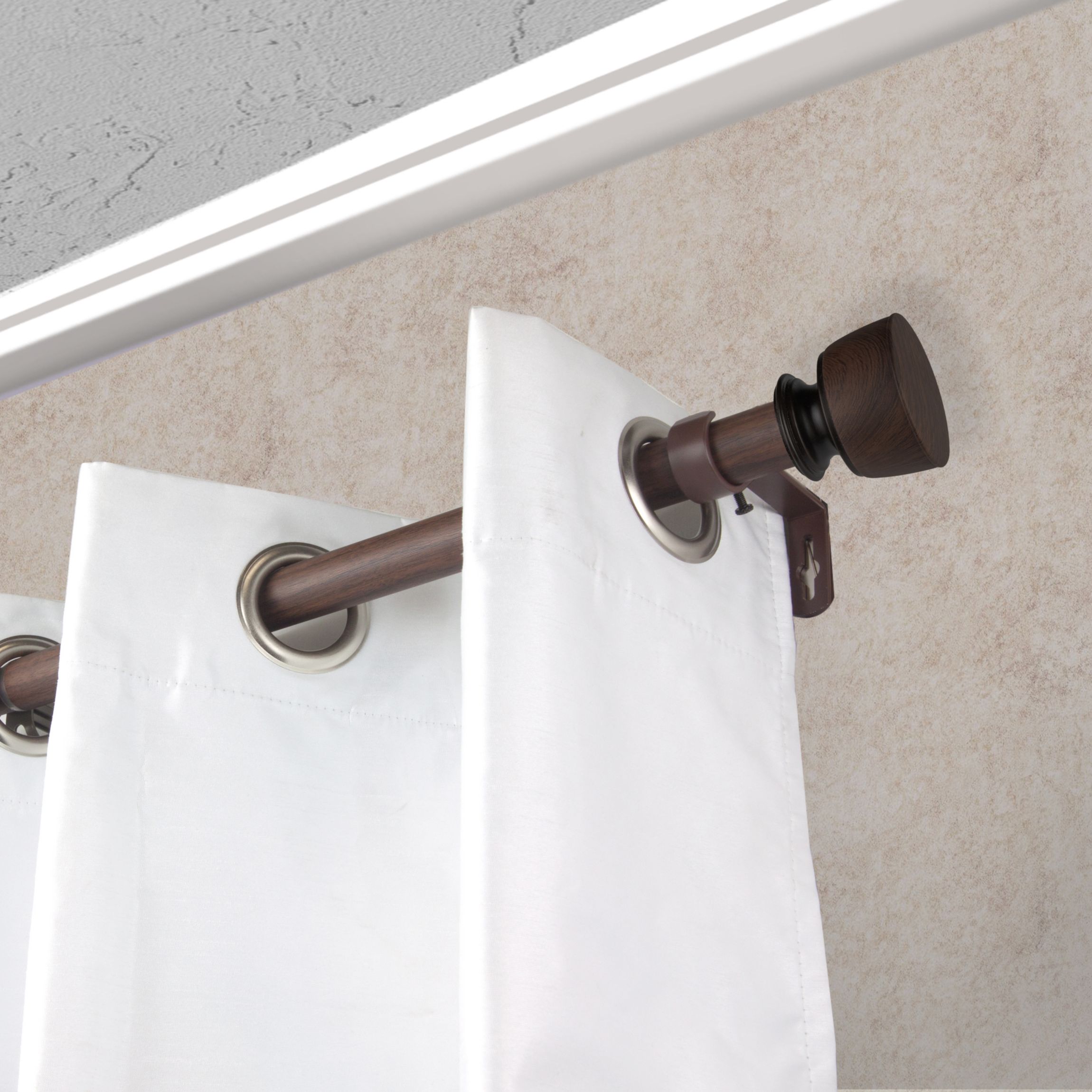 1" Nuno Faux Wood Curtain Rod