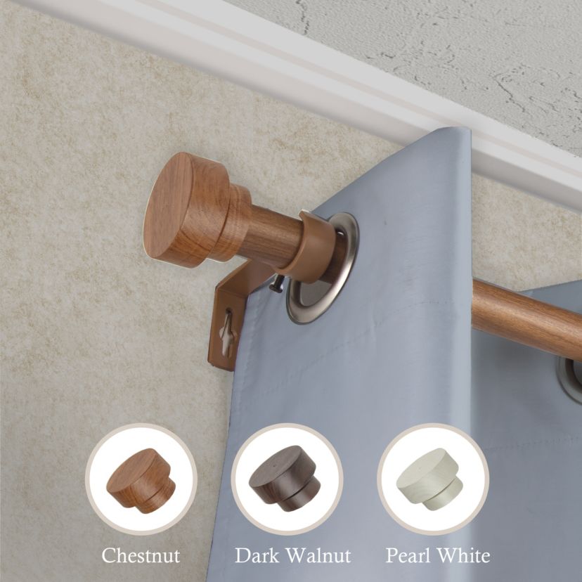 1" Bonnet Faux Wood Curtain Rod