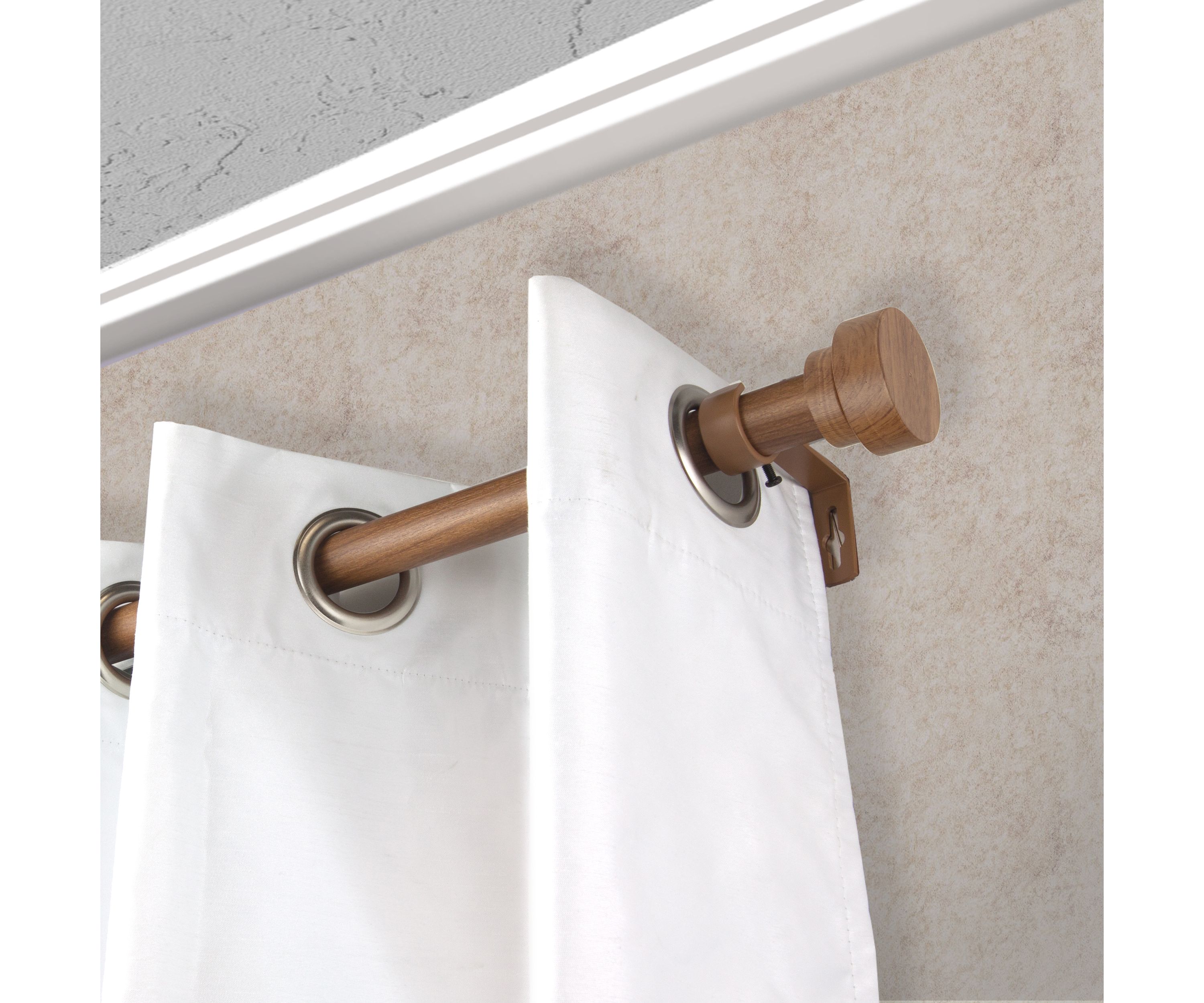 1" Bonnet Faux Wood Curtain Rod