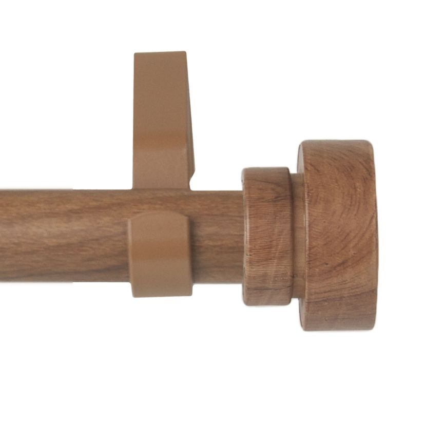 1" Bonnet Faux Wood Curtain Rod