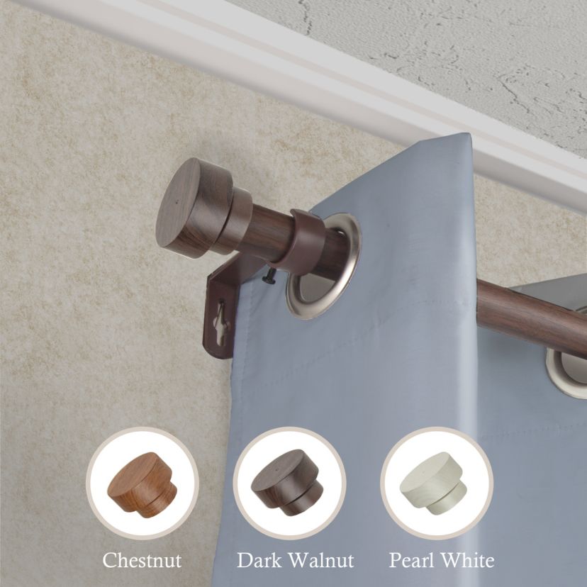 1" Bonnet Faux Wood Curtain Rod