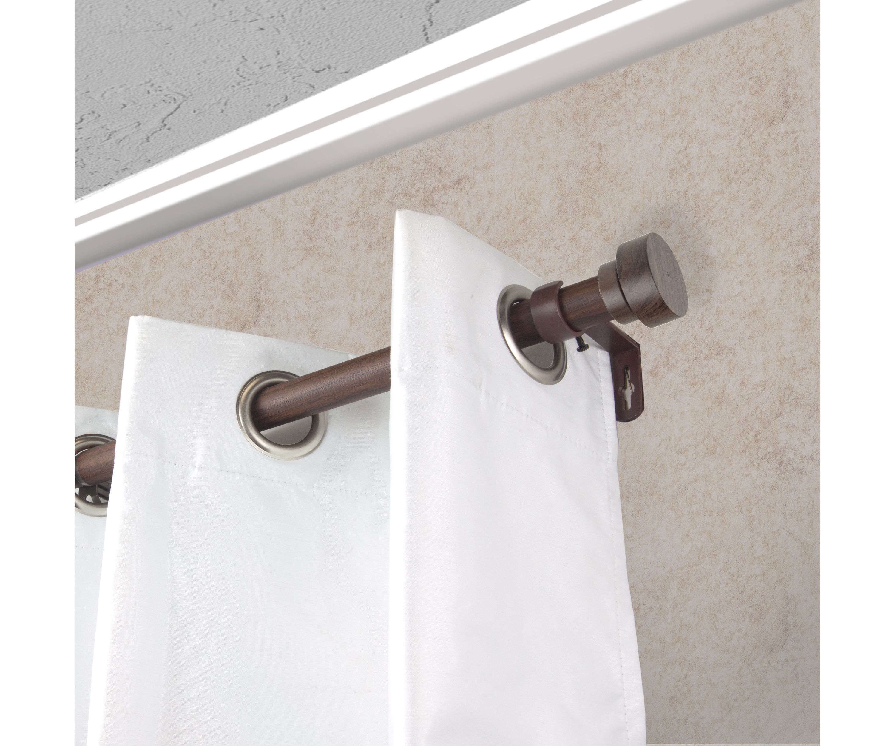 1" Bonnet Faux Wood Curtain Rod
