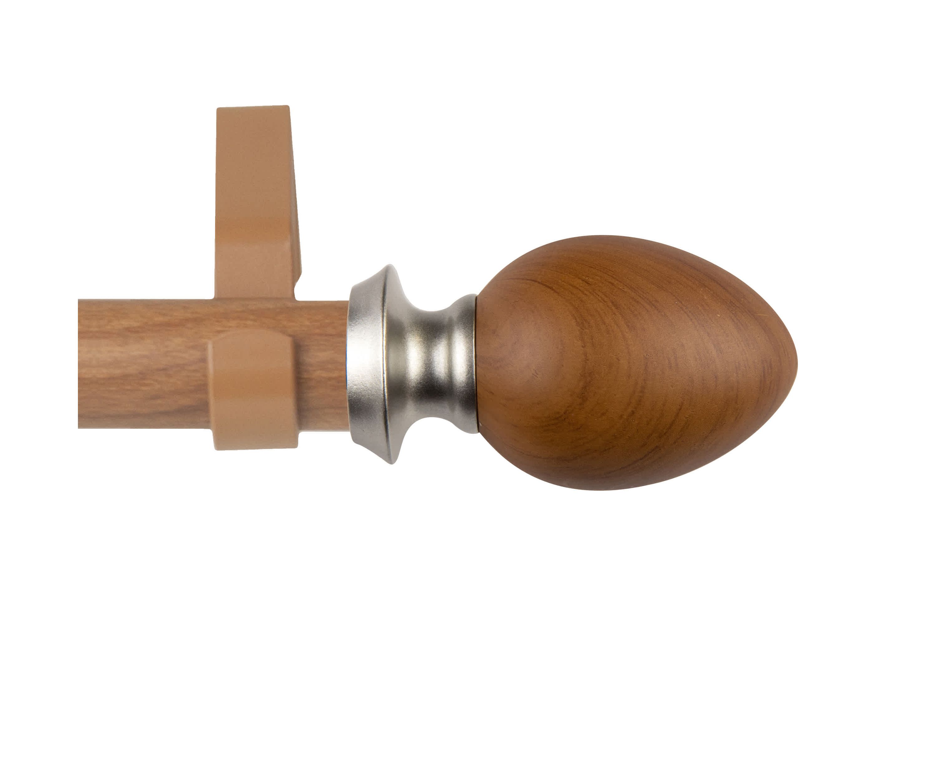 1" Ovate Faux Wood Curtain Rod