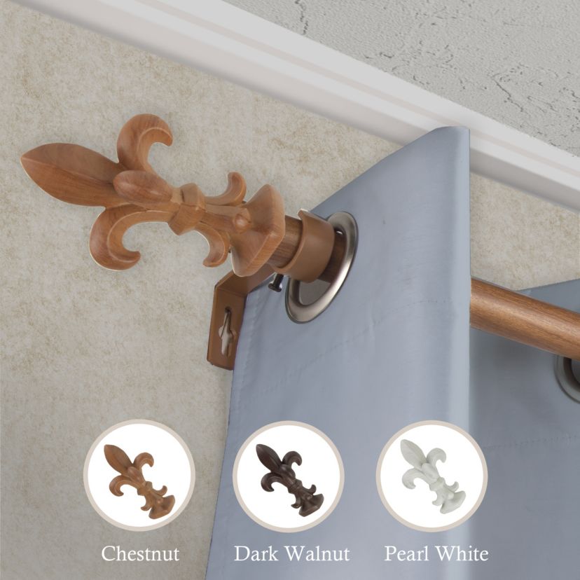 1" Fernando Faux Wood Curtain Rod