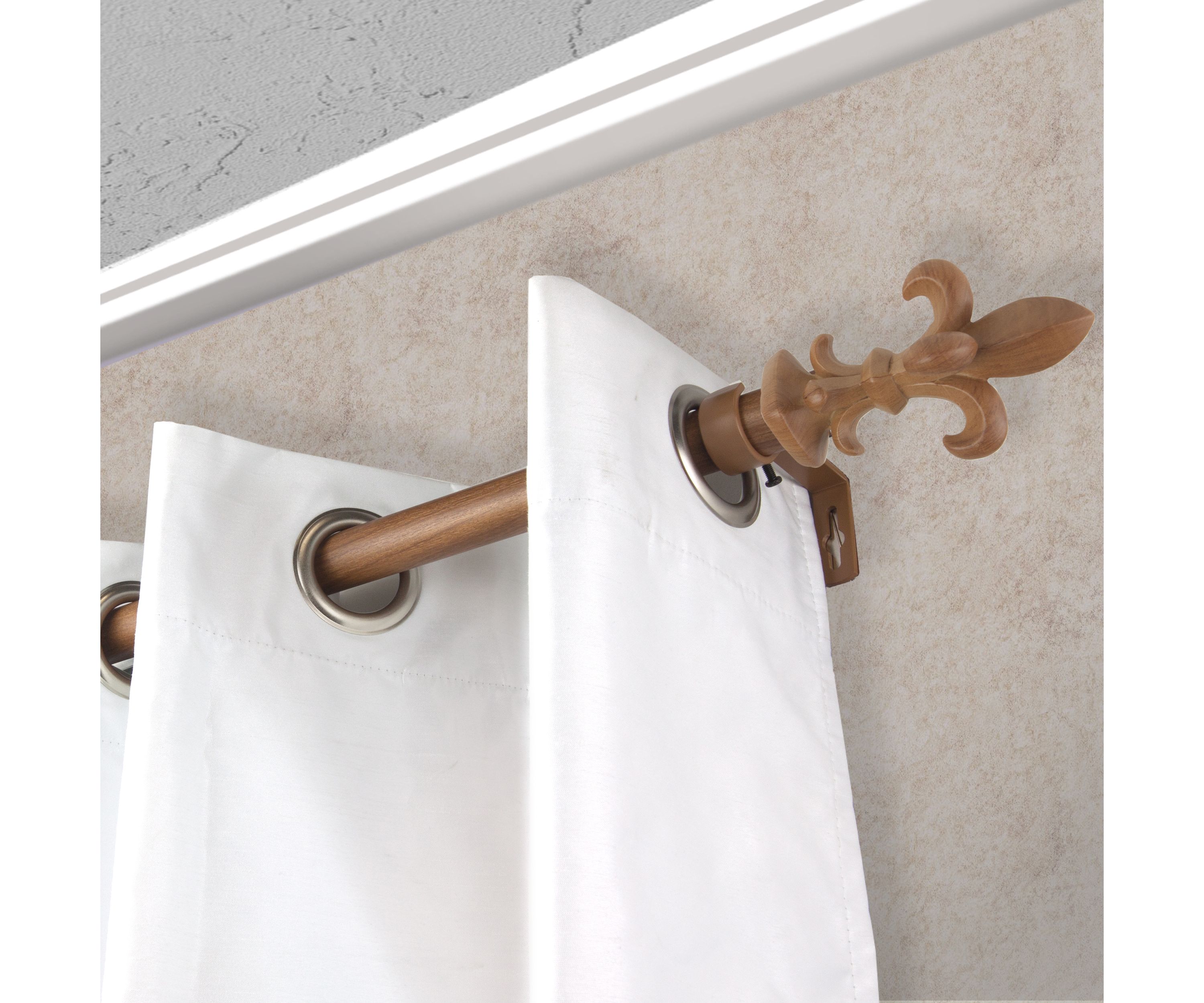 1" Fernando Faux Wood Curtain Rod
