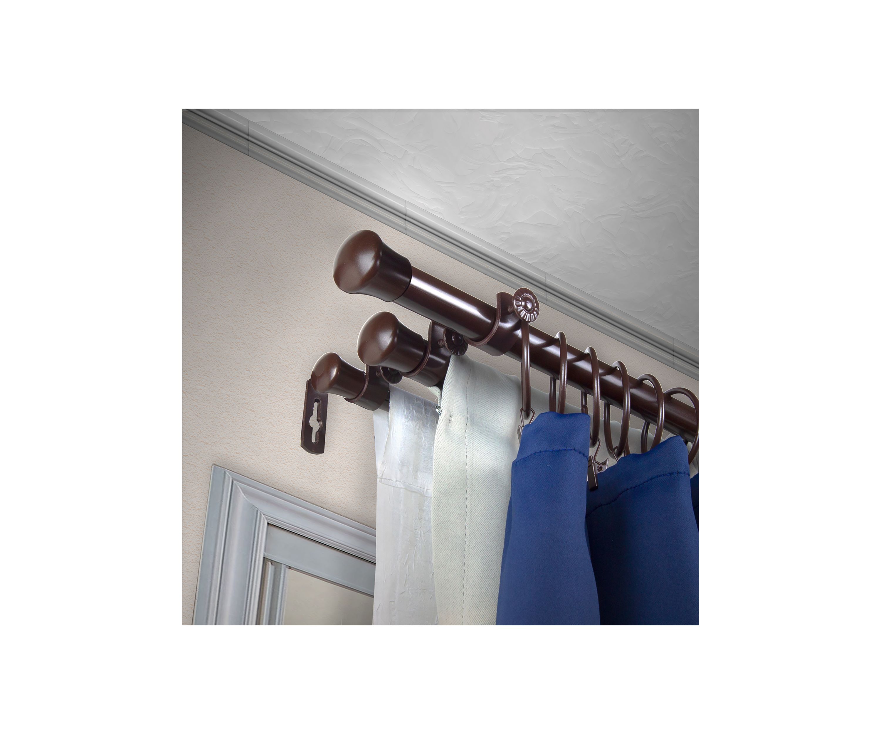 13/16" Triple Curtain Rod