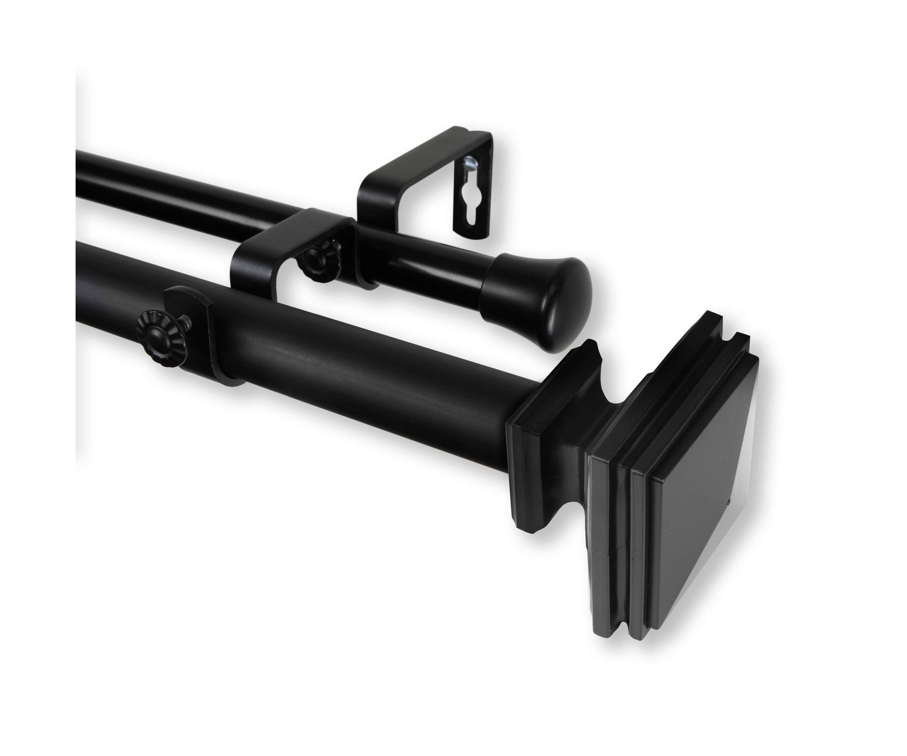 1" Bedpost Double Curtain Rod