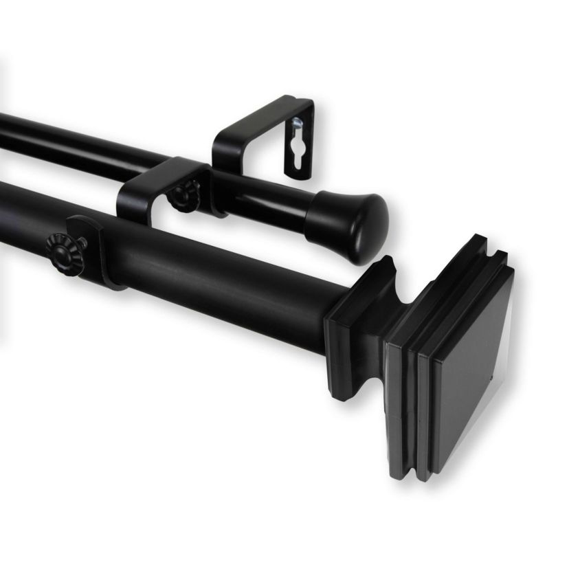 1" Bedpost Double Curtain Rod