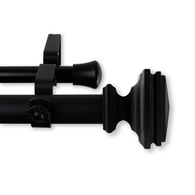 1" Bedpost Double Curtain Rod
