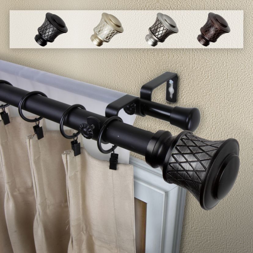 1" Ashwin Double Curtain Rod