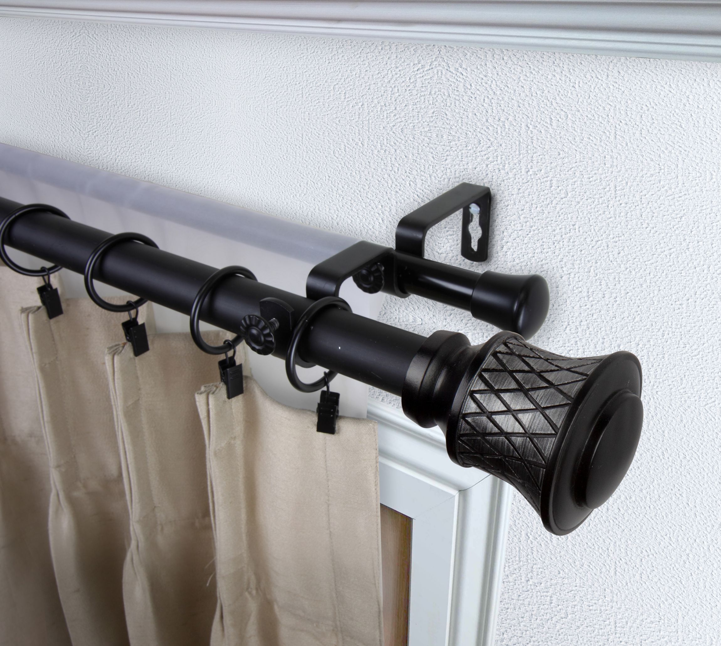 1" Ashwin Double Curtain Rod