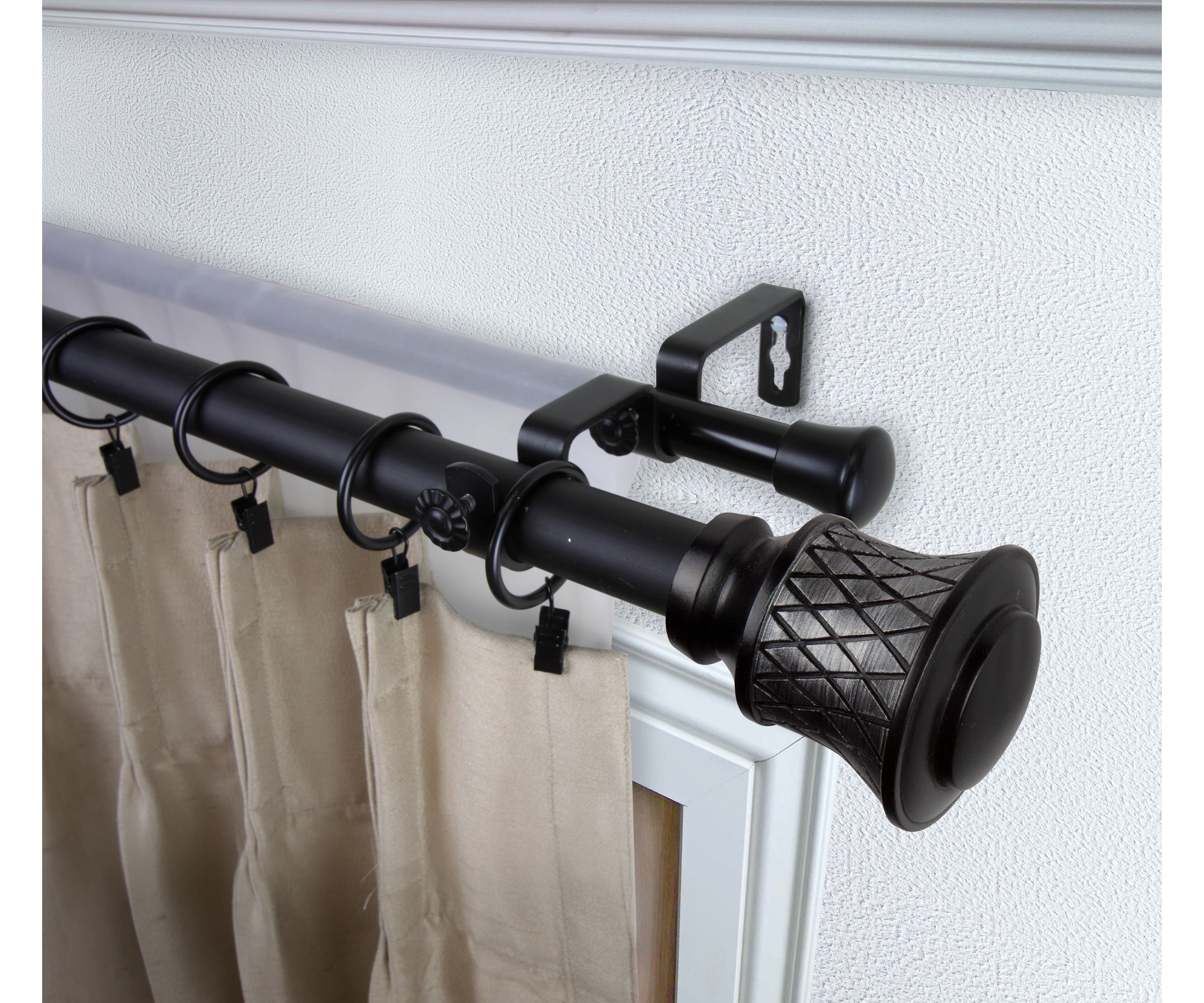 1" Ashwin Double Curtain Rod