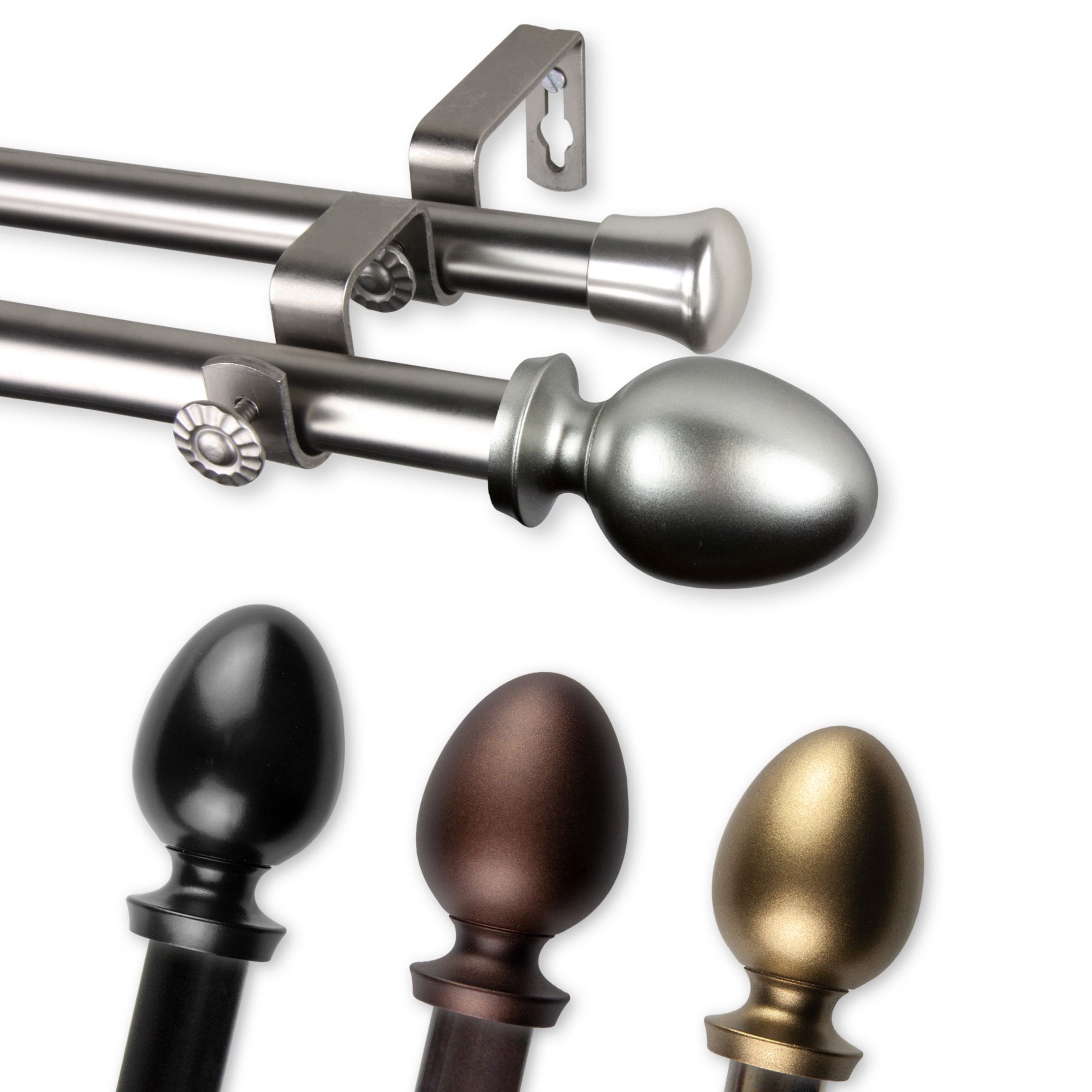 13/16" Emeka Double Curtain Rod