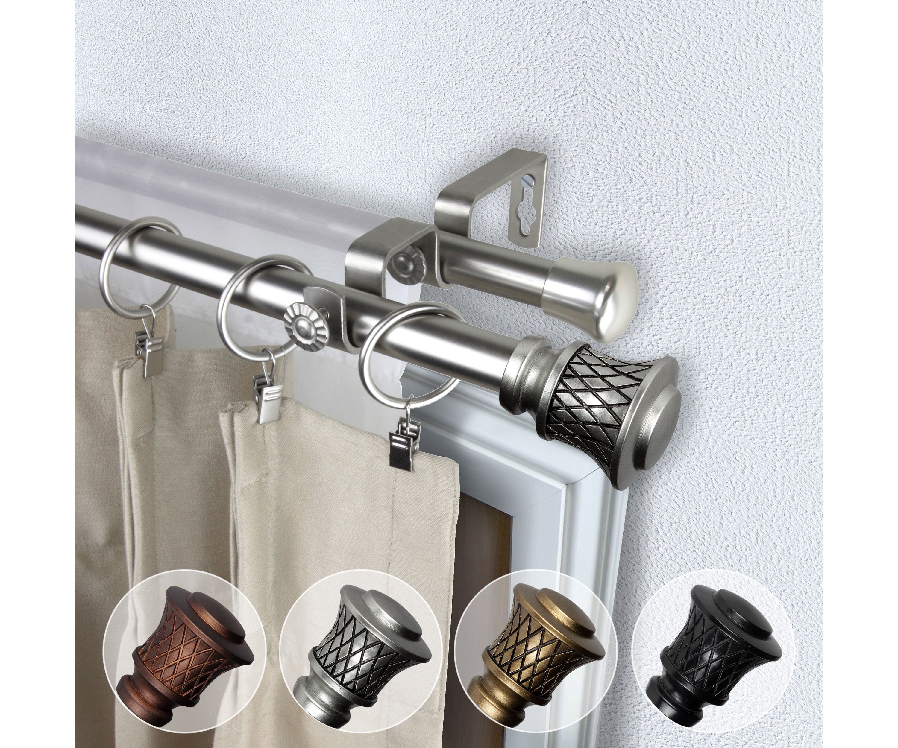 13/16" Lennart Double Curtain Rod