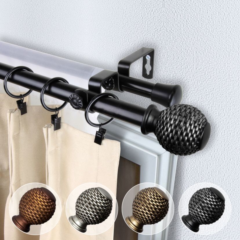 13/16" Ozana Double Curtain Rod