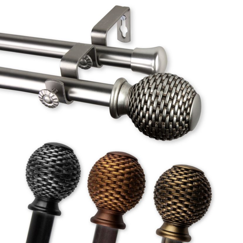 13/16" Ozana Double Curtain Rod
