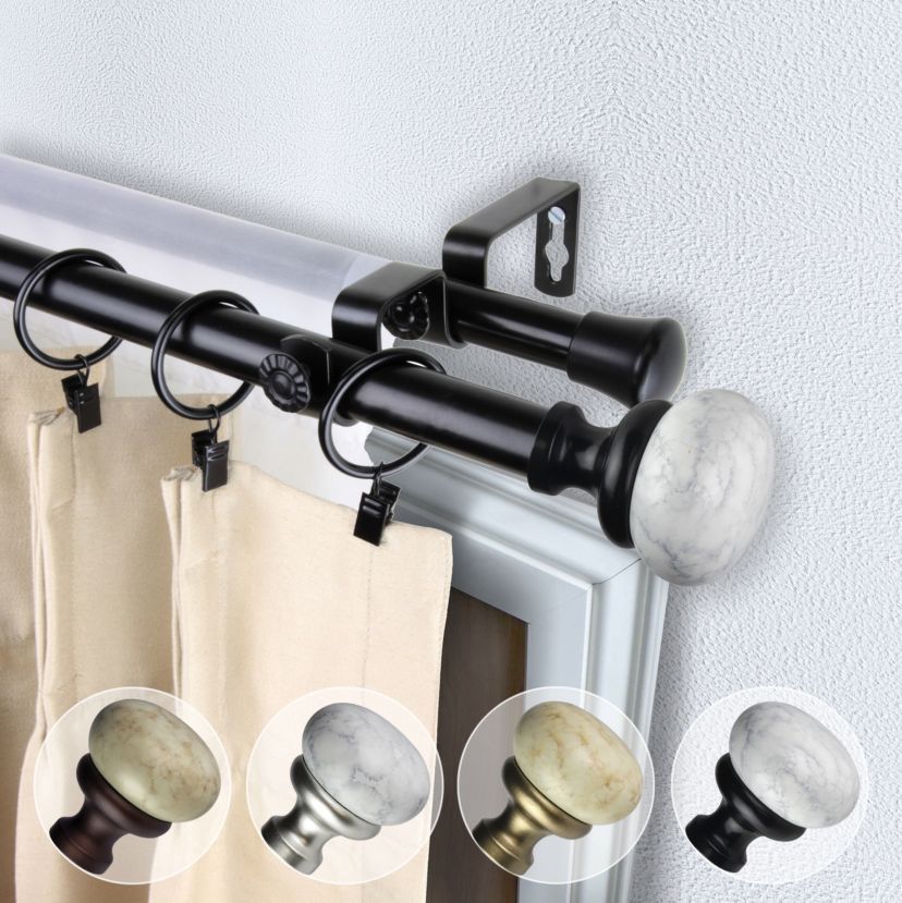 13/16" Merlyn Double Curtain Rod
