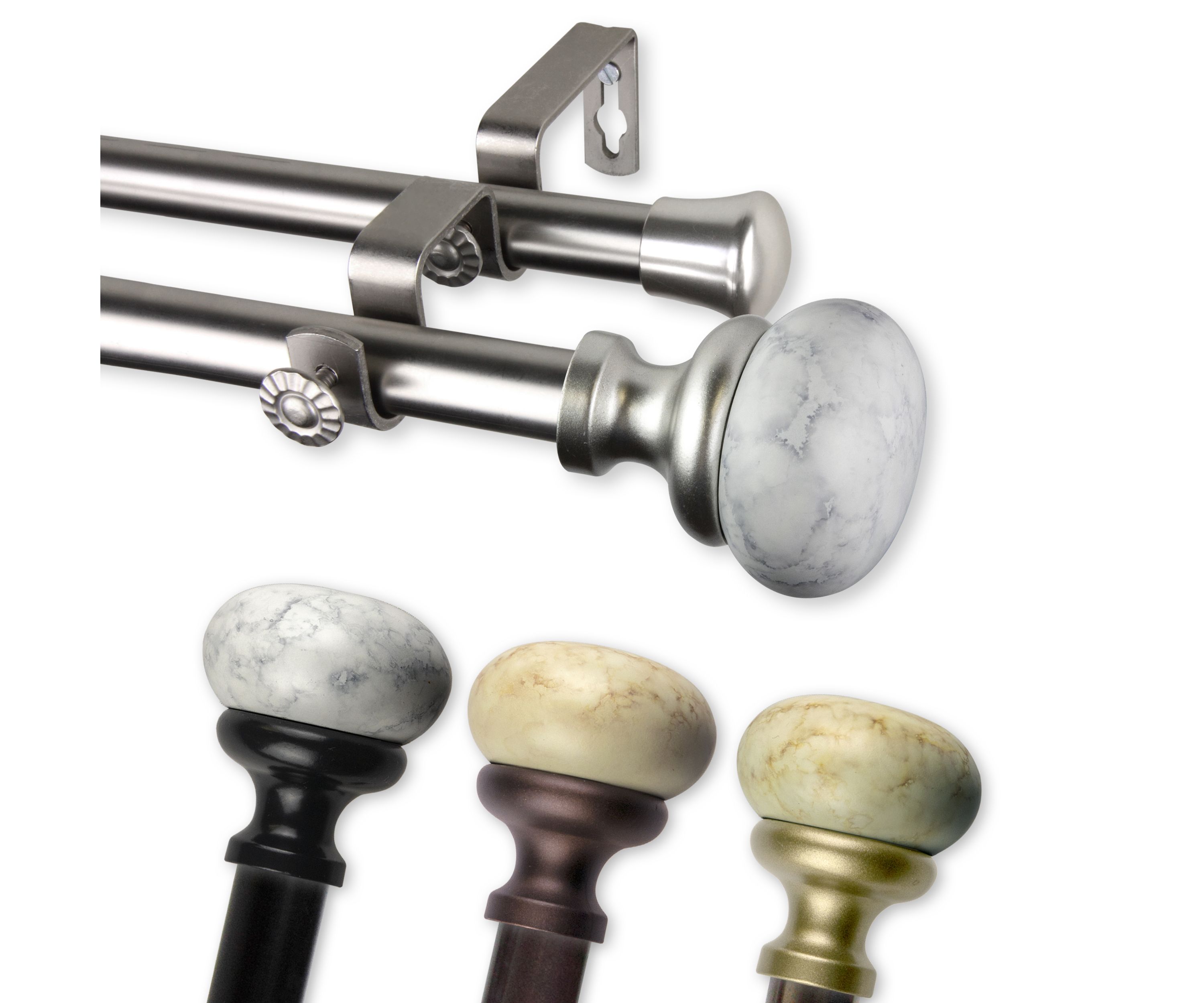 13/16" Merlyn Double Curtain Rod