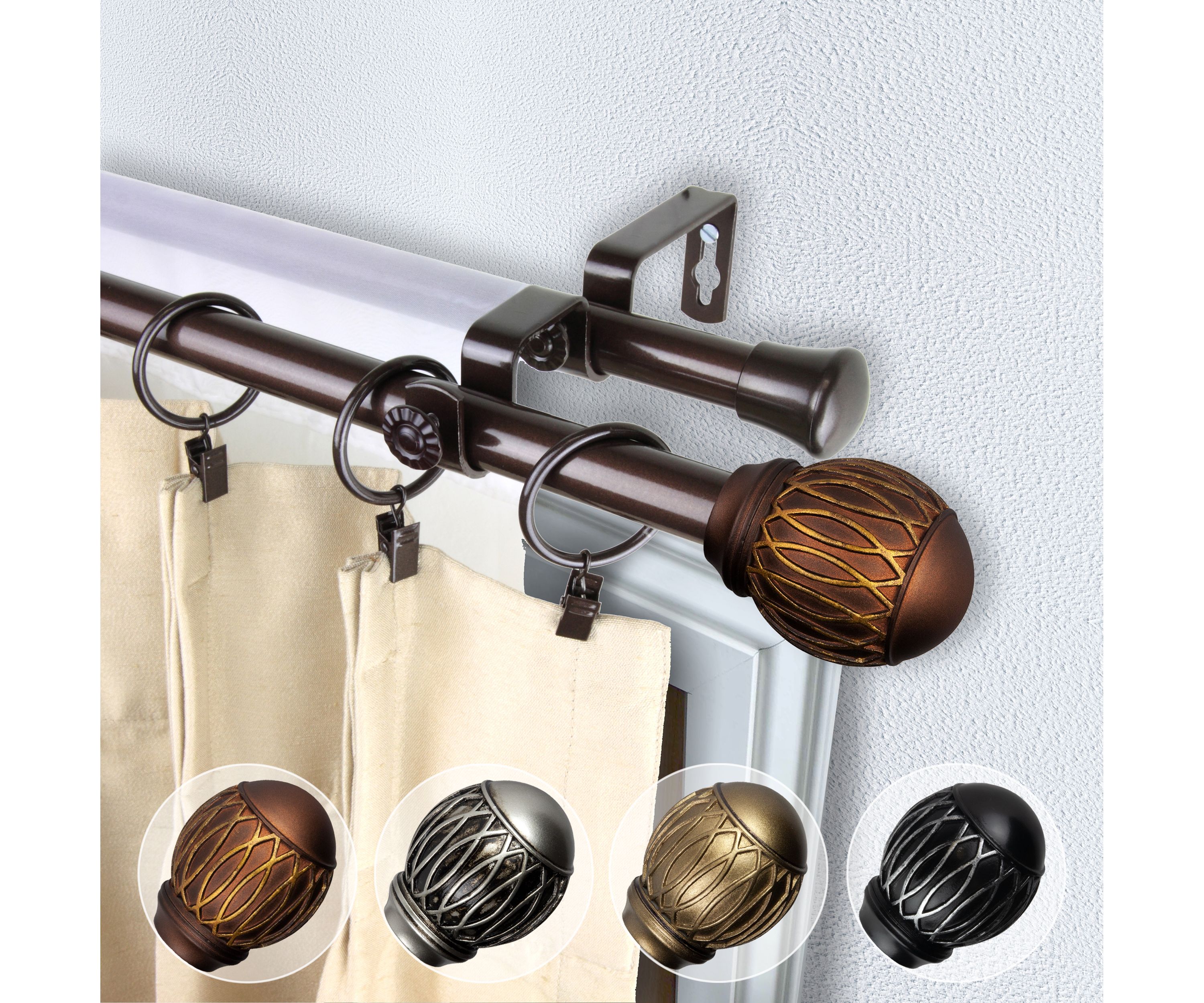 13/16" Tyoma Double Curtain Rod