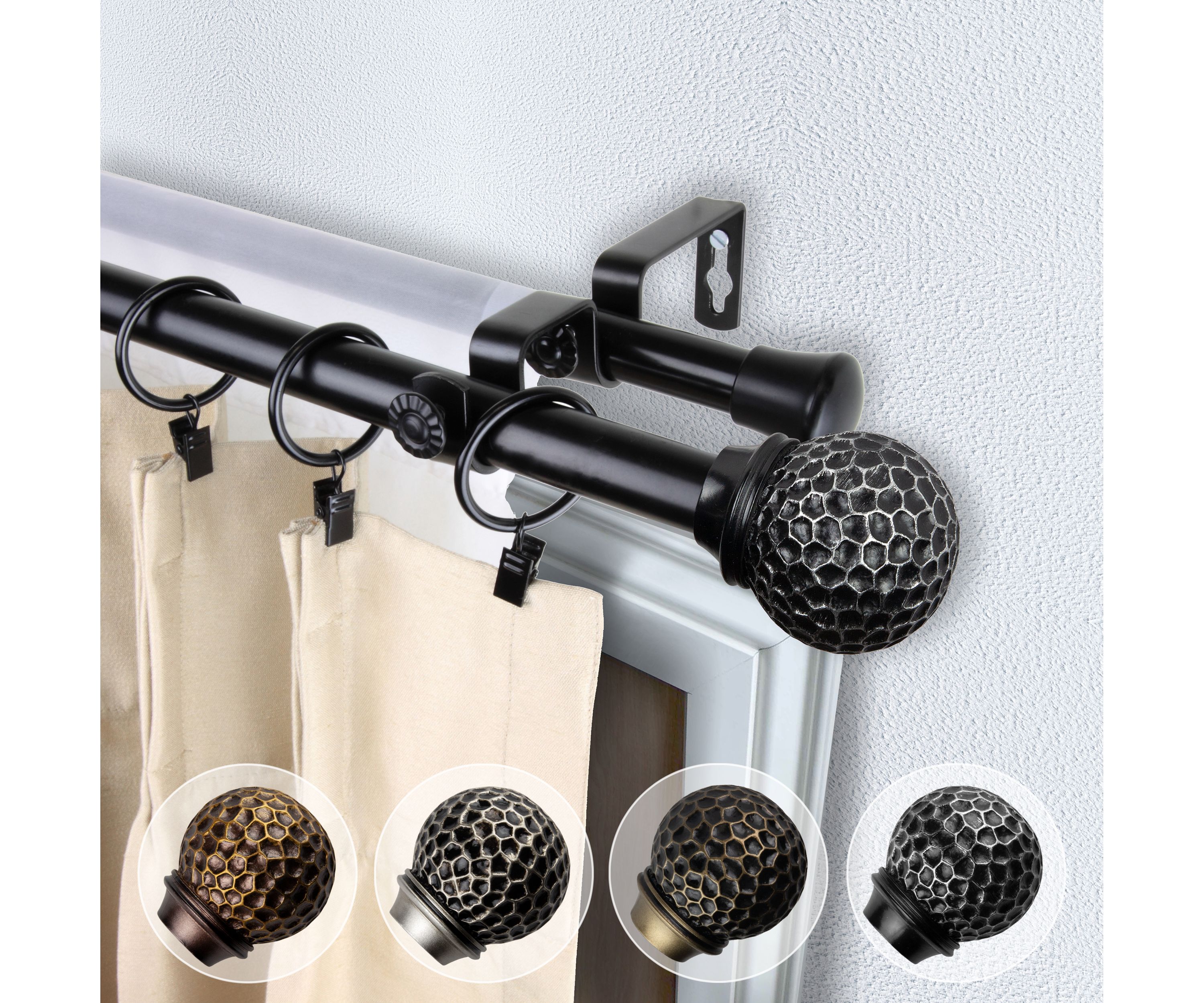 13/16" Celio Double Curtain Rod