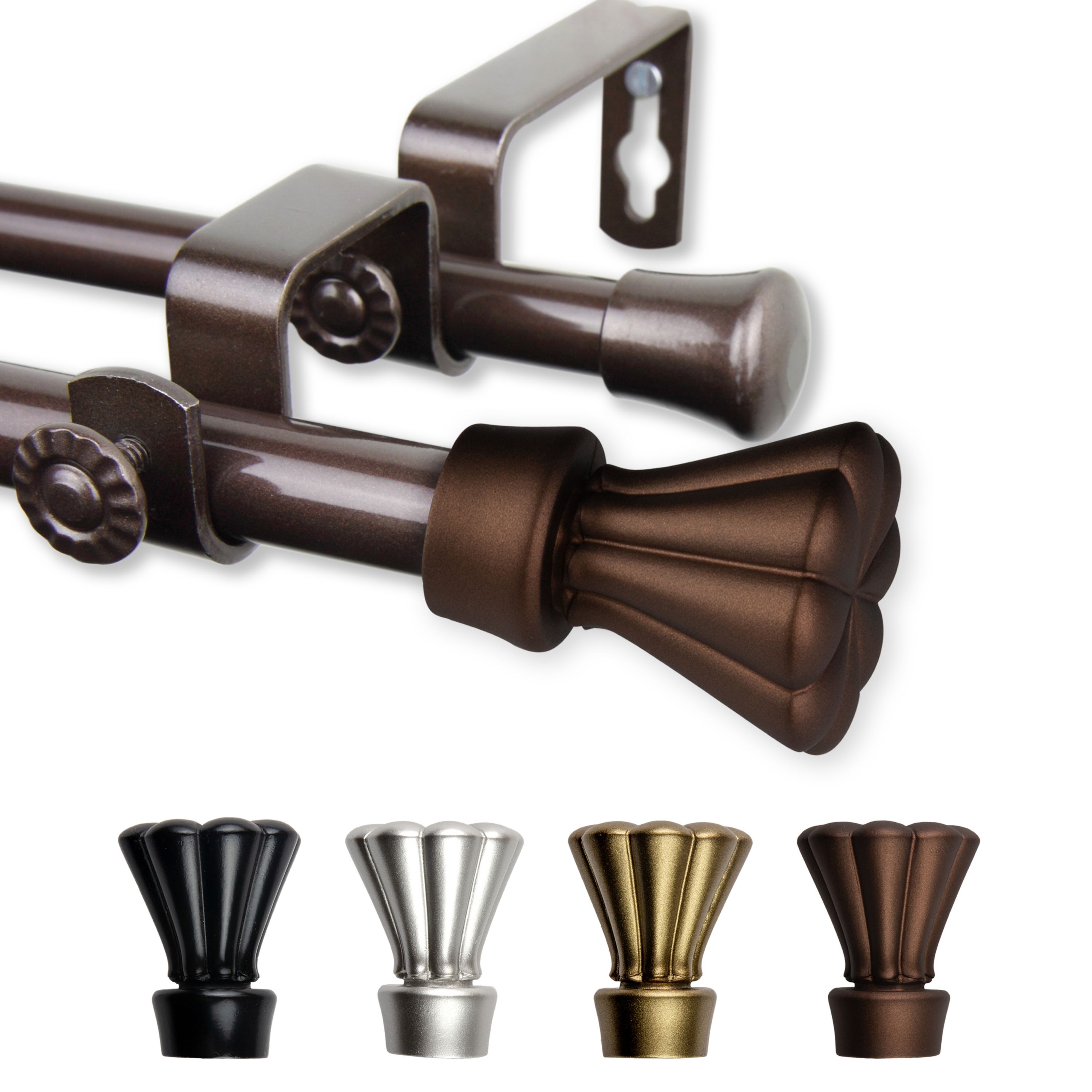 5/8" Nisha Double Curtain Rod