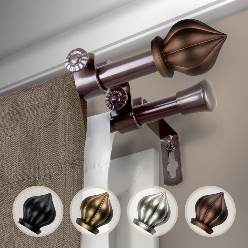 5/8" Primrose Double Curtain Rod