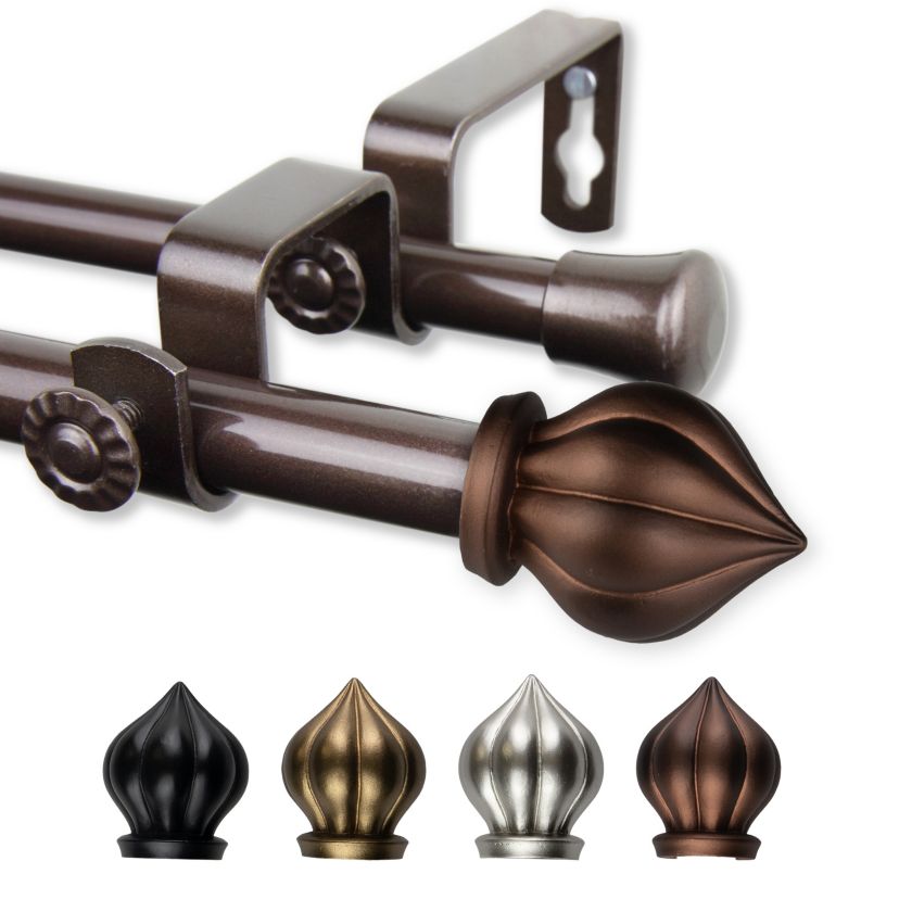5/8" Primrose Double Curtain Rod