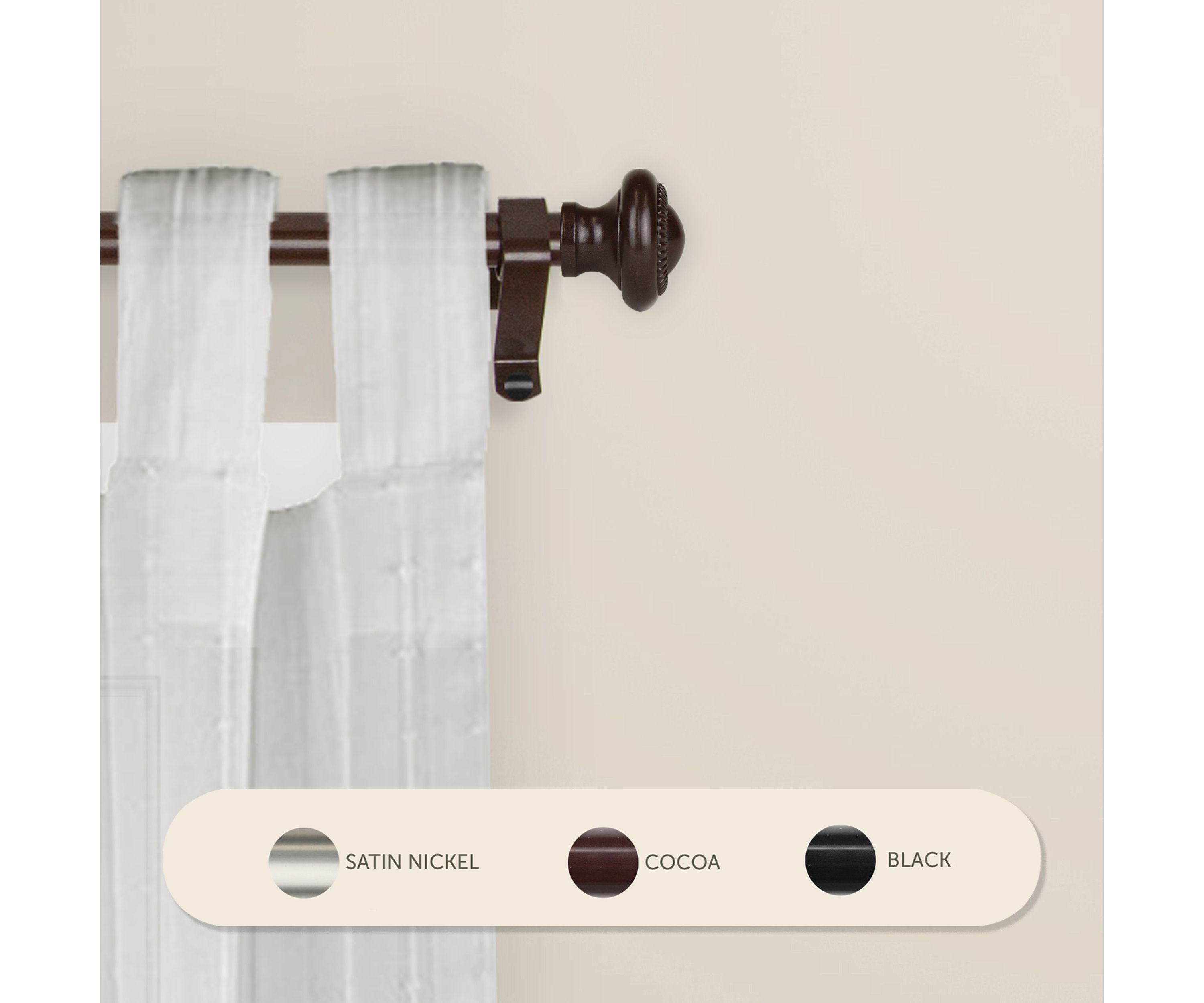 7/16" Pennant Curtain Rod