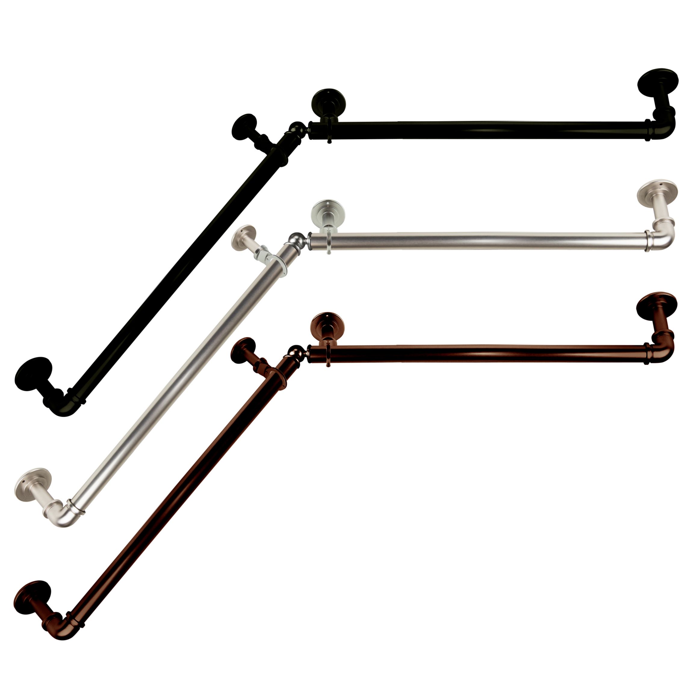 1" Blackout Corner Curtain Rod