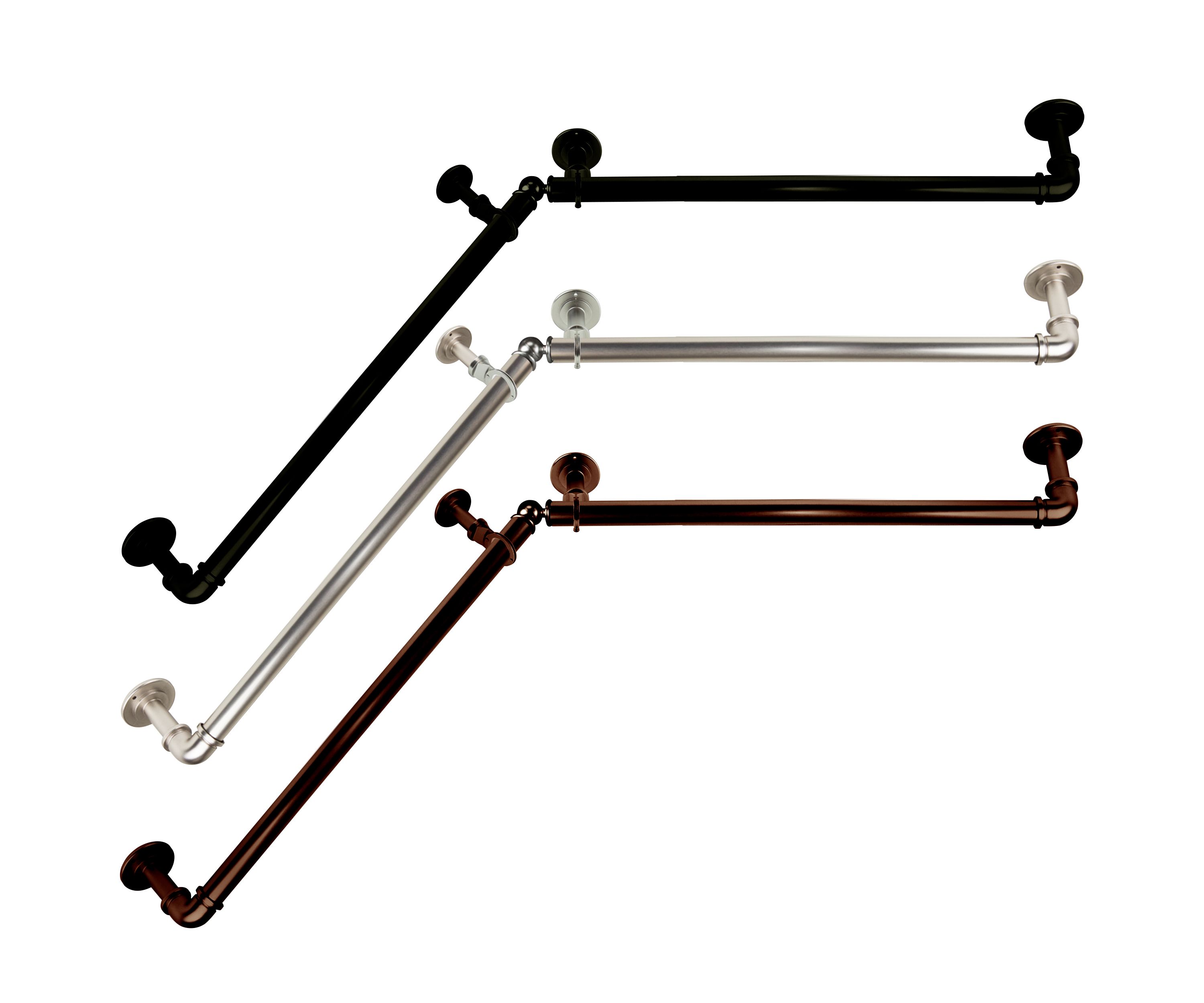 1" Blackout Corner Curtain Rod