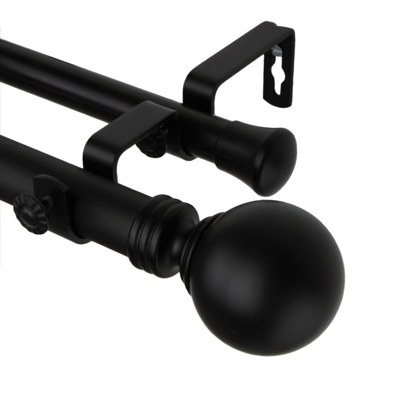 1" Blossom Double Curtain Rod