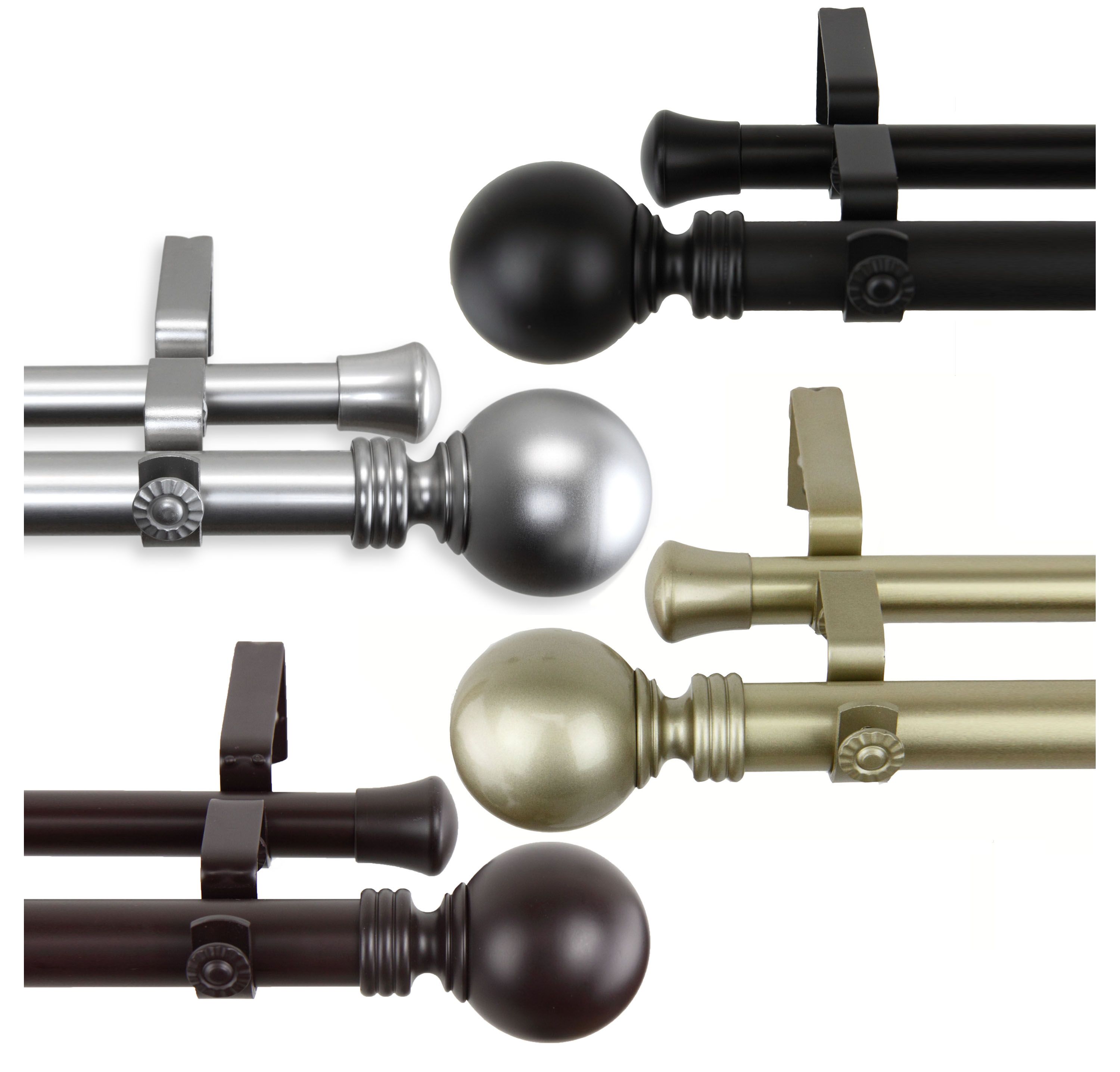 1" Blossom Double Curtain Rod