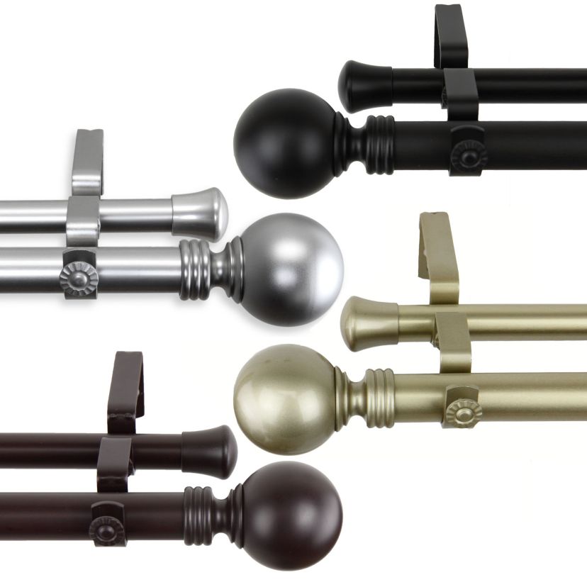 1" Blossom Double Curtain Rod