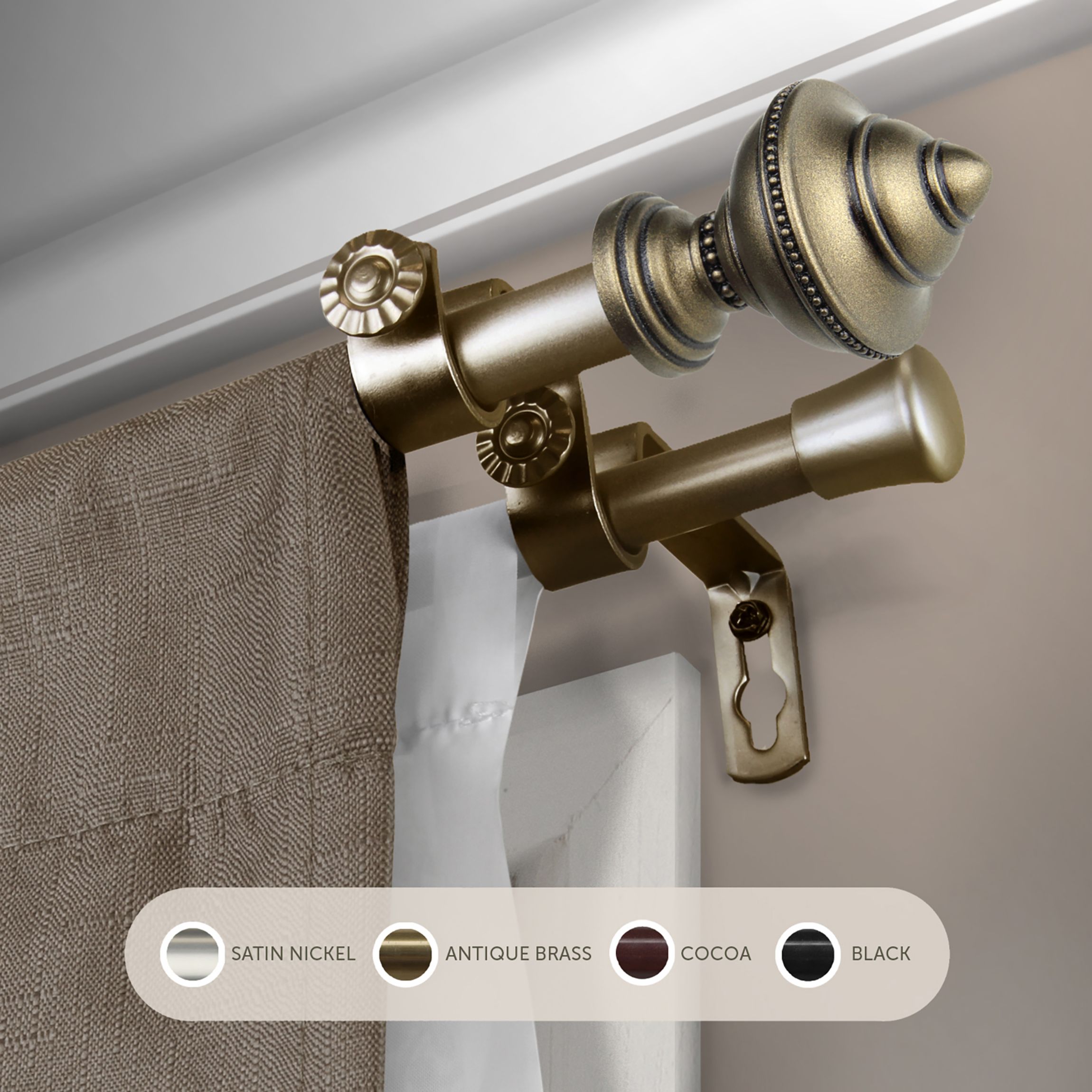 5/8" Palace Double Curtain Rod