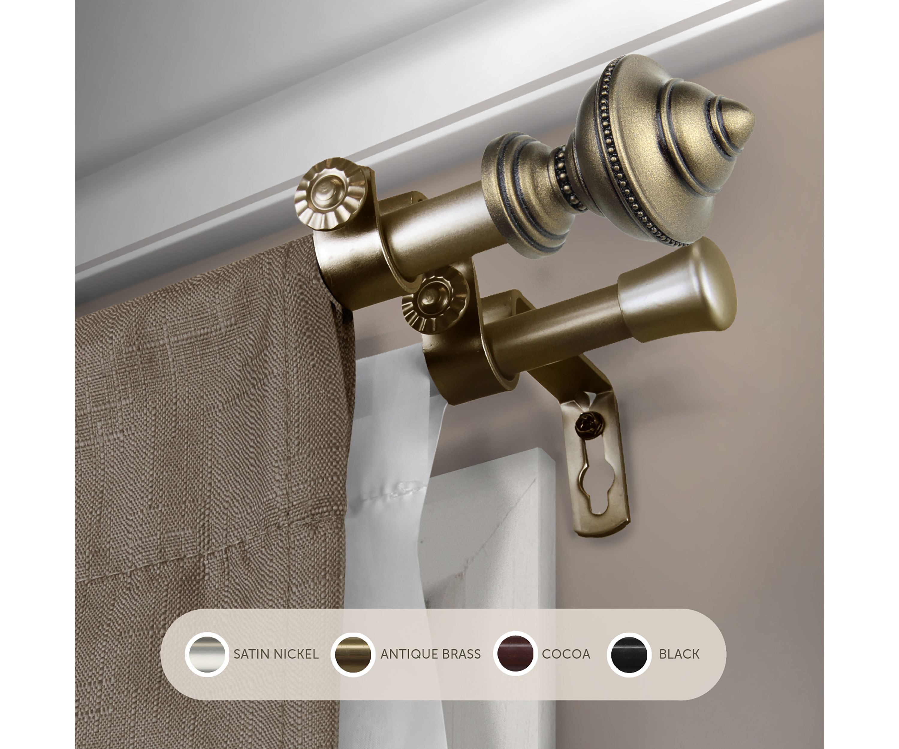 5/8" Palace Double Curtain Rod