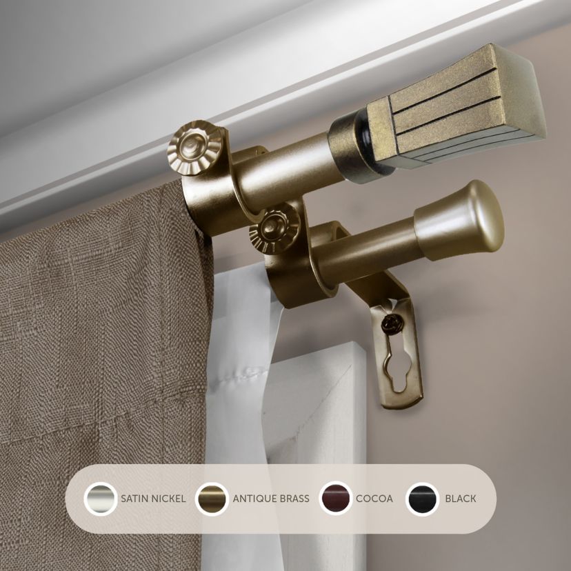 5/8" Flare Double Curtain Rod