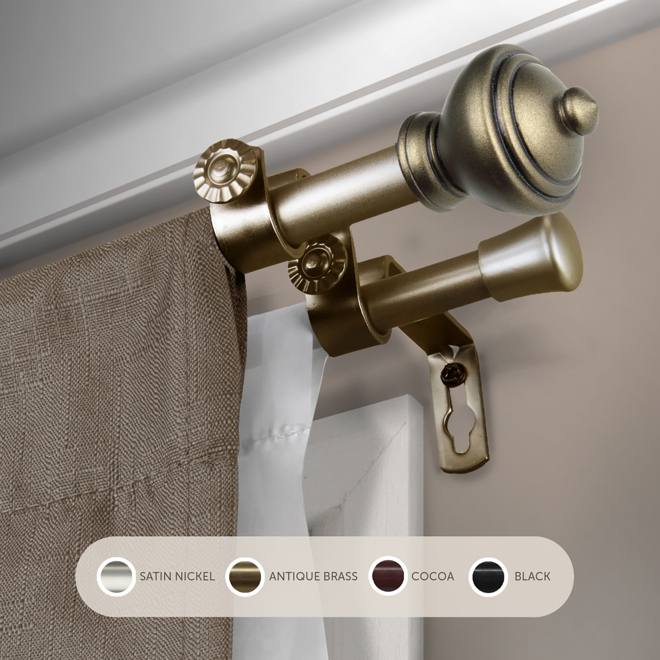 5/8" Savannah Double Curtain Rod
