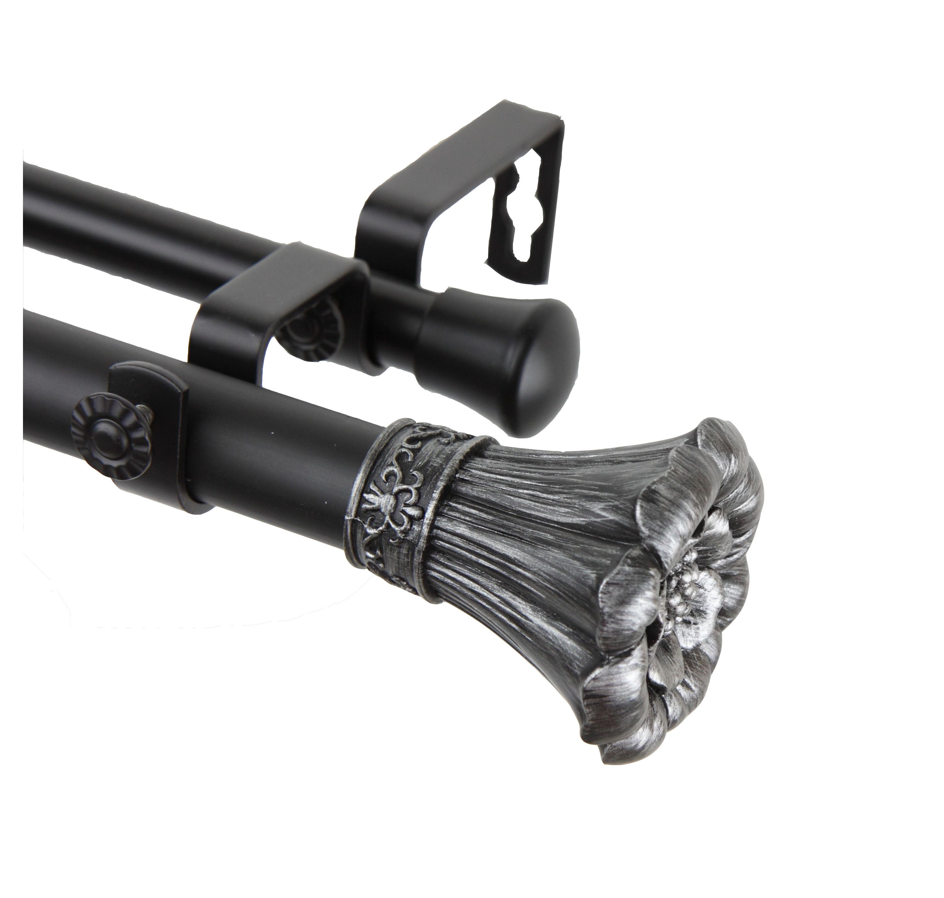 1" Blossom Double Curtain Rod