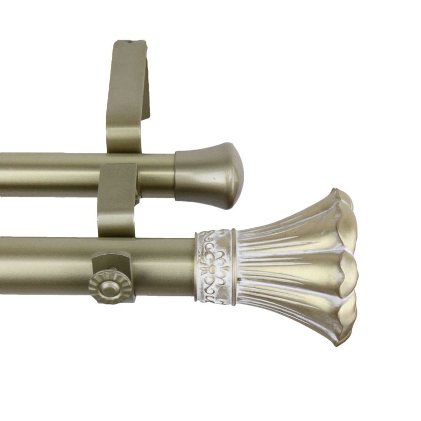 1" Blossom Double Curtain Rod